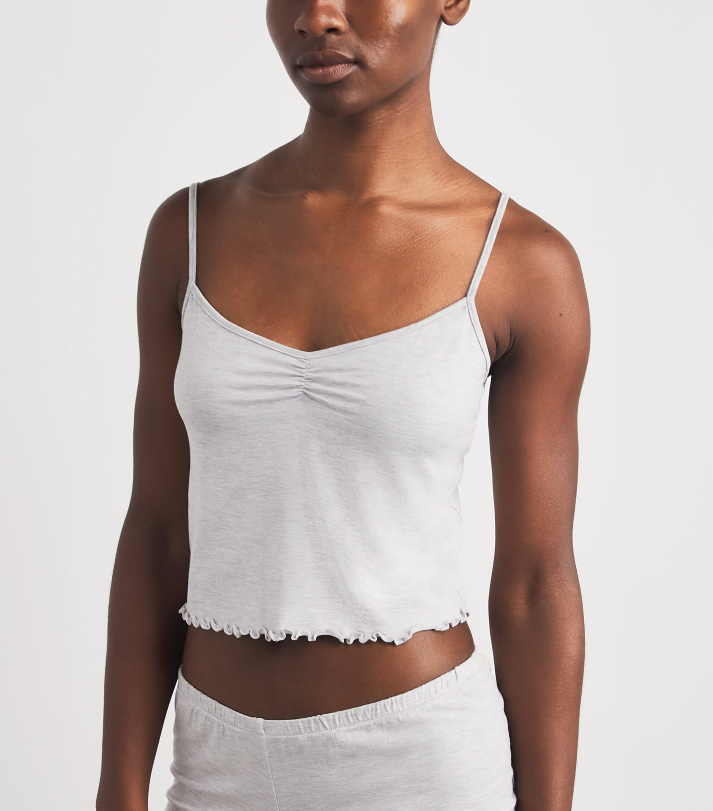 Skims Womens Sleep Cami Short Pyjama Set Light Heather Grey Image 5