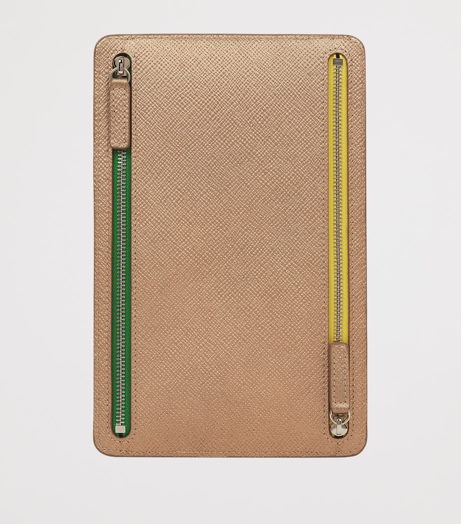 Panama Leather Multi-Zip Wallet BRONZE Image 3