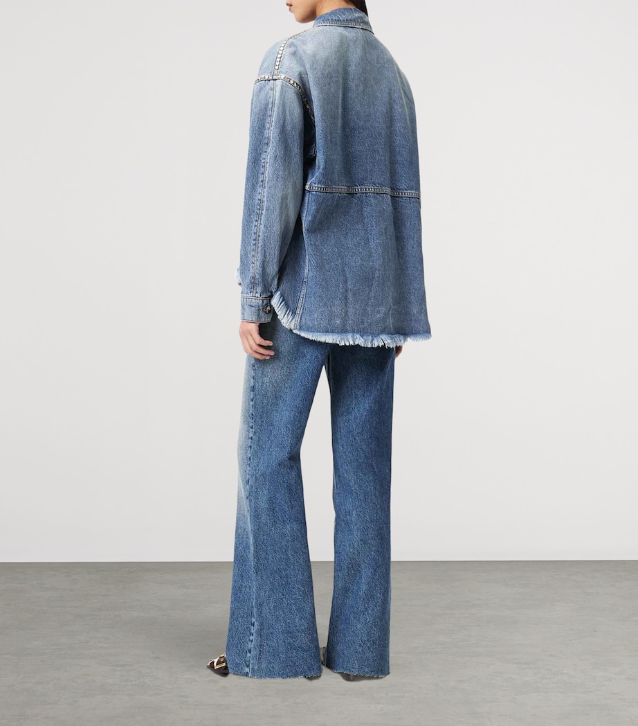 AllSaints Womens Ember Flared Jeans Vintage Indigo Image 8