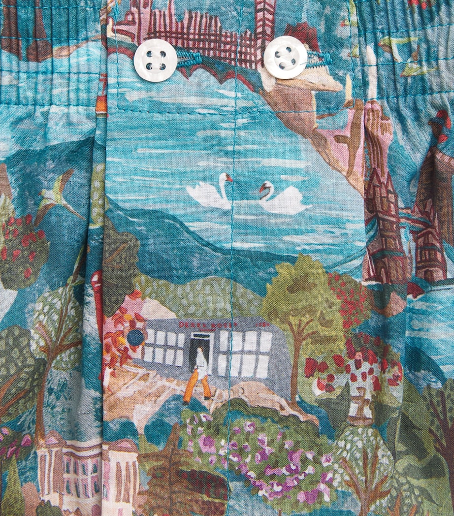 Derek Rose Mens Cotton Printed Ledbury Boxer Shorts Mul Image 5