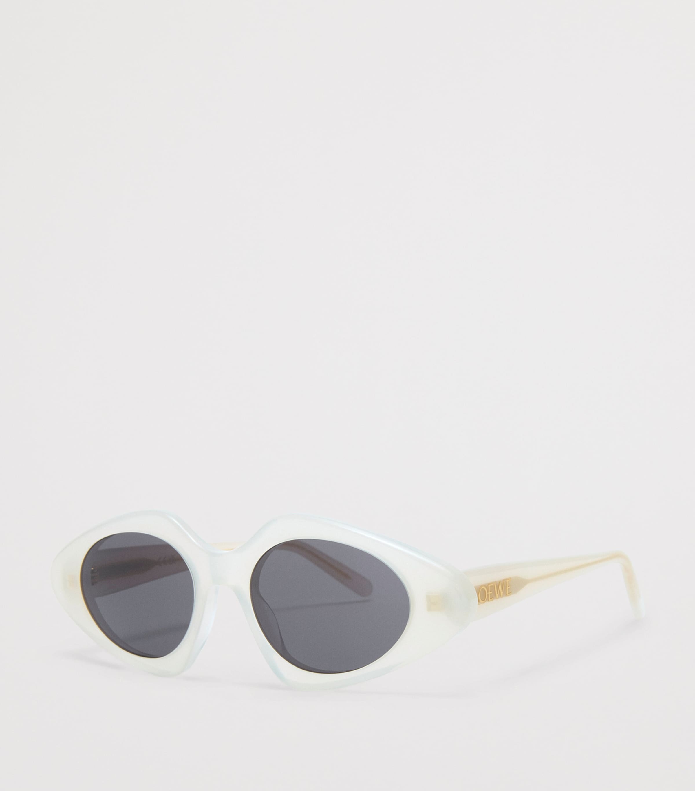 Triangle Slim Sunglasses MILKY IVORY Image 2