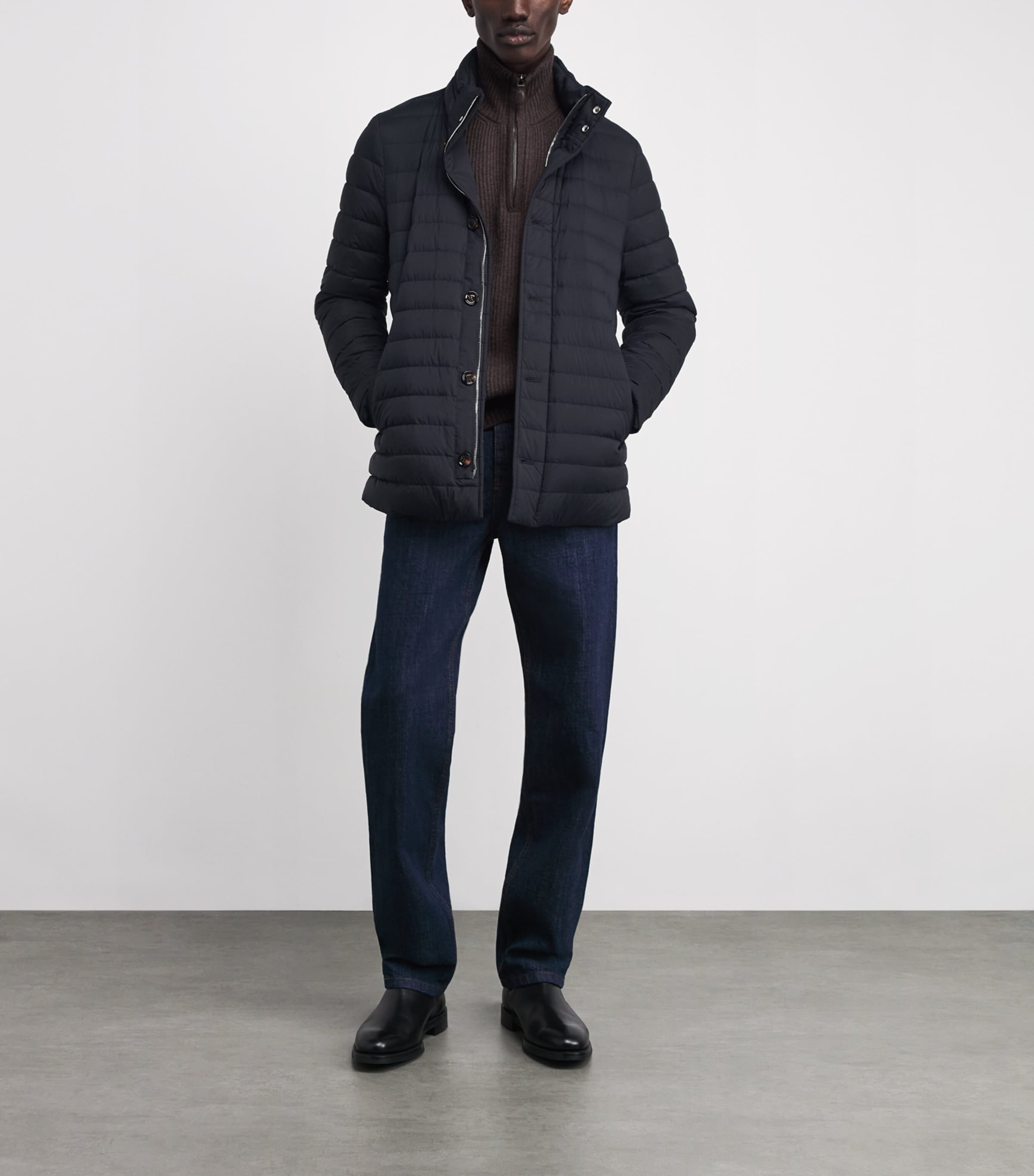 Quilted Aloisio Jacket DARK BLU U0402 Image 2