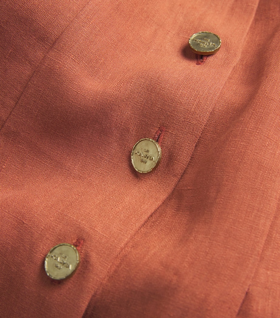 Linen Coin-Detail Maxi Skirt HARISSA Image 5