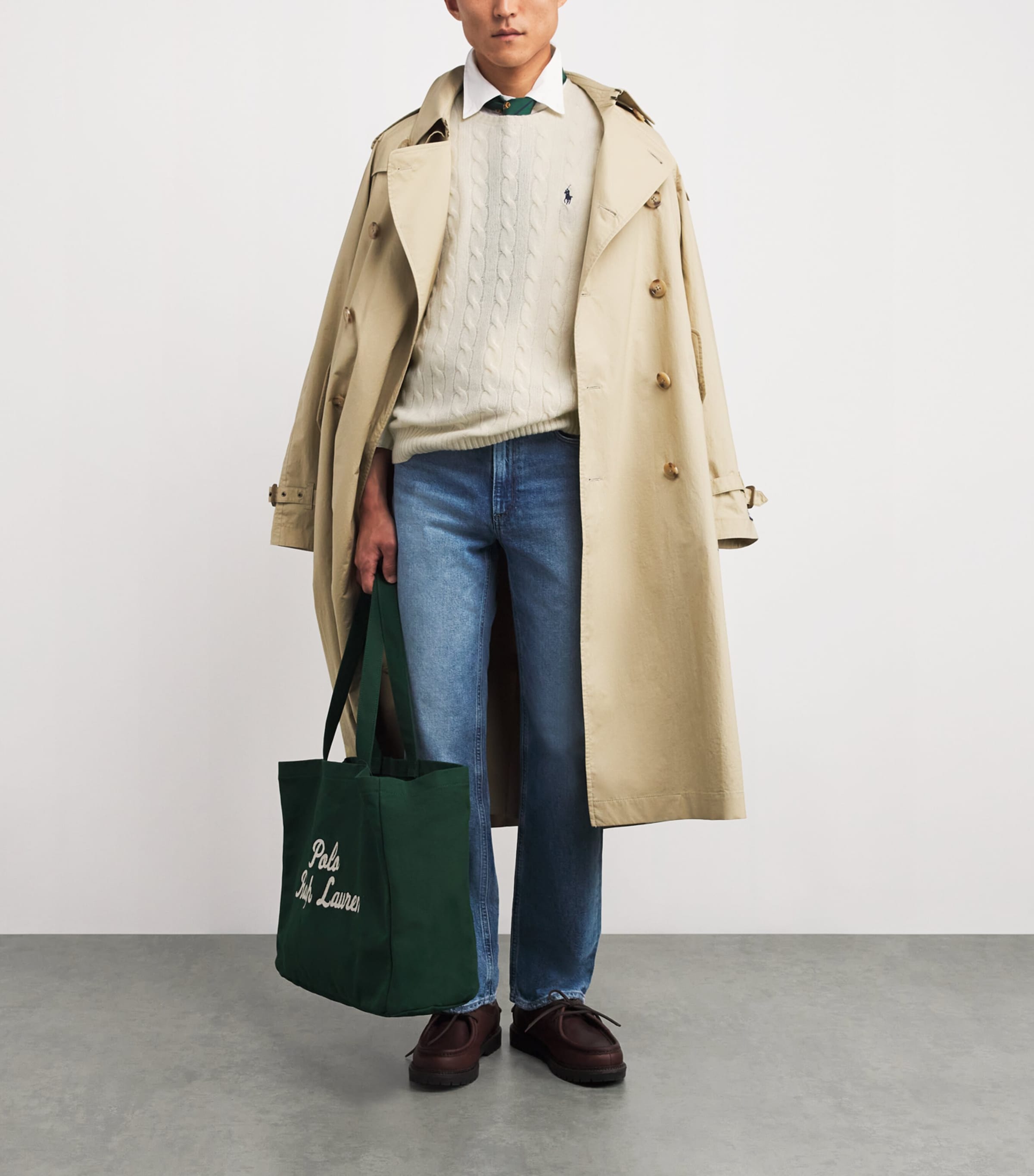 Wool-Cashmere Cable-Knit Sweater NATURAL Image 2