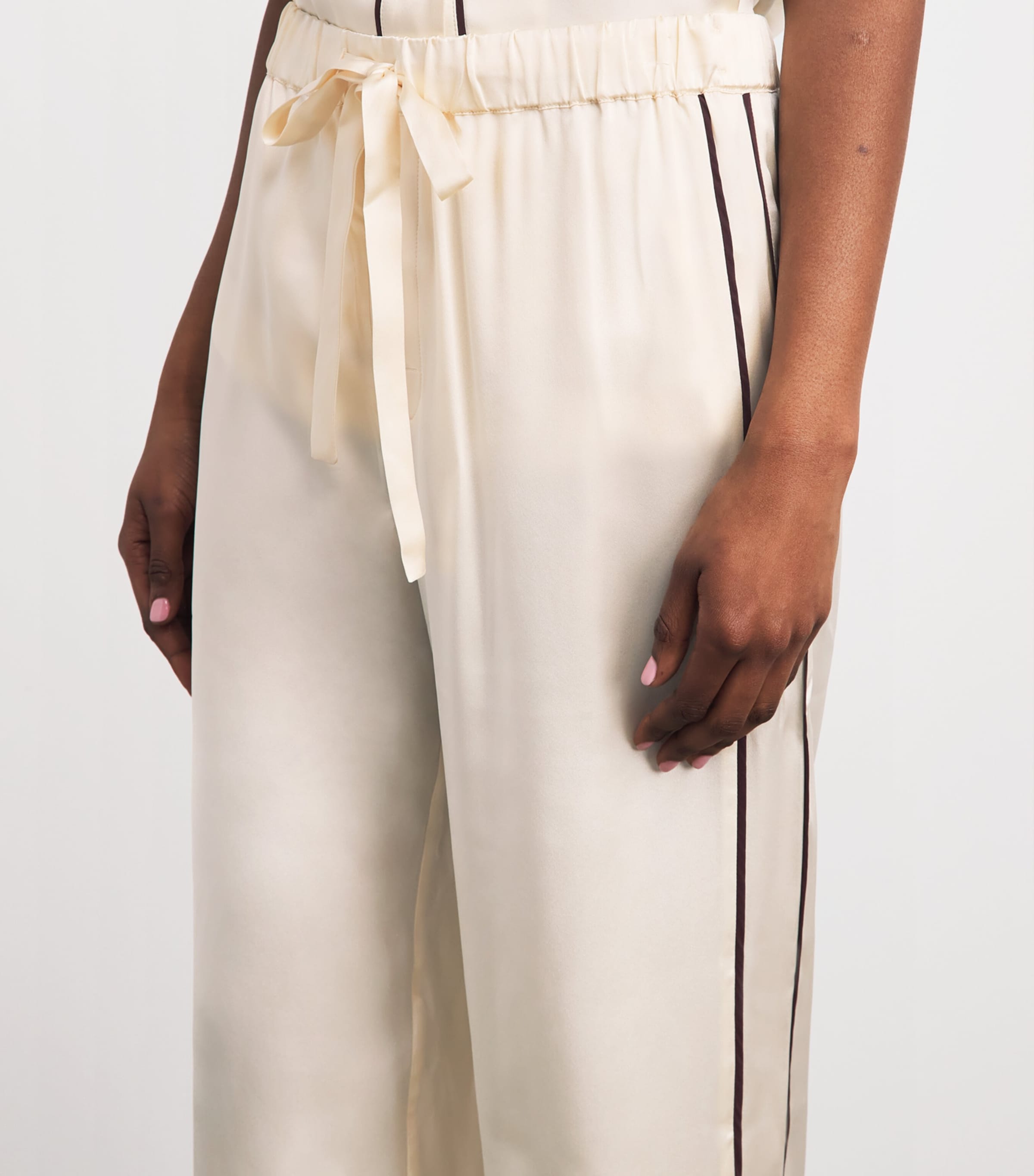 Olivia von Halle Womens Silk Tilda Pyjama Set Bone Image 5
