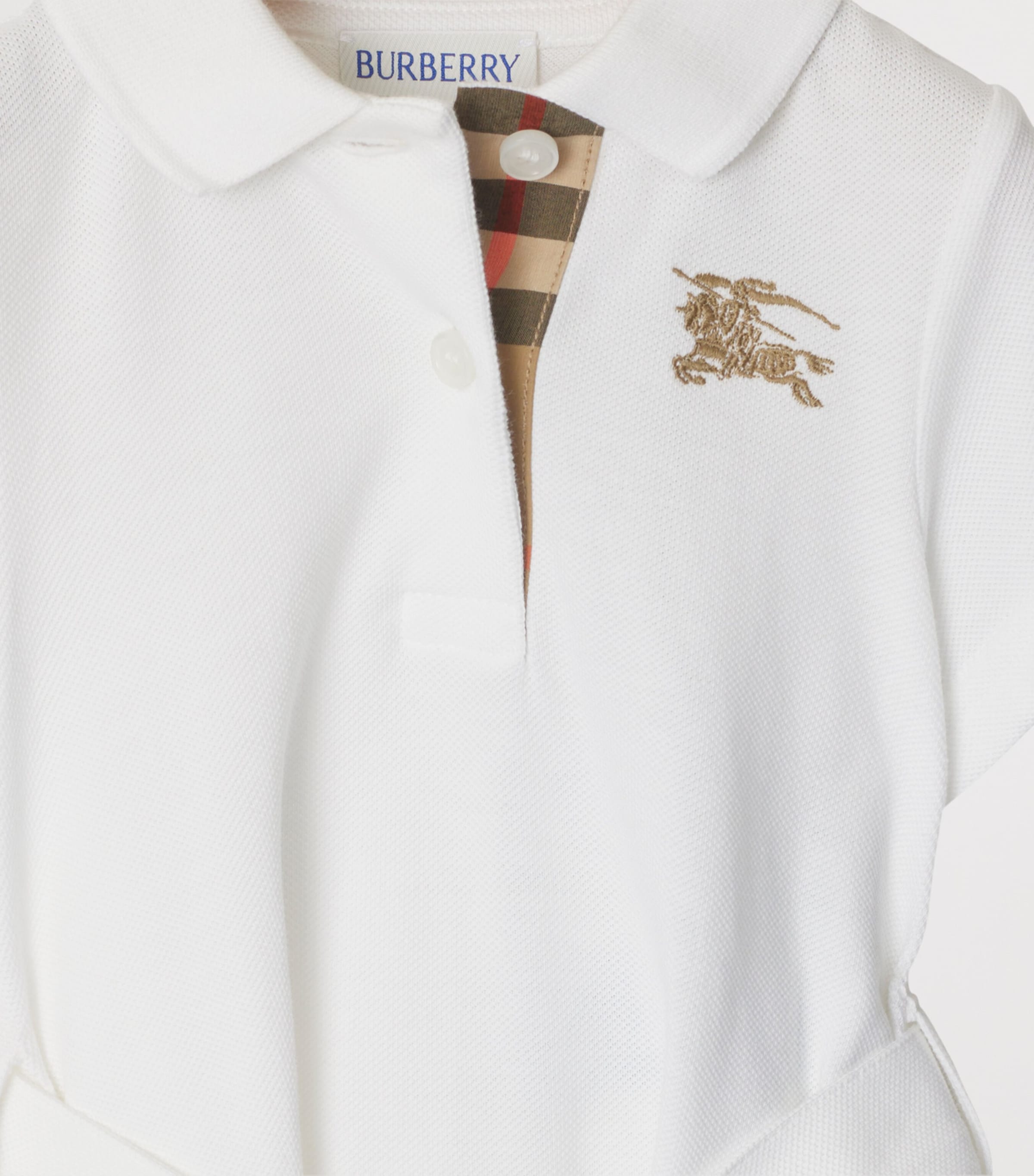 Cotton Polo Shirt Dress (6-24 Months) WHITE Image 4