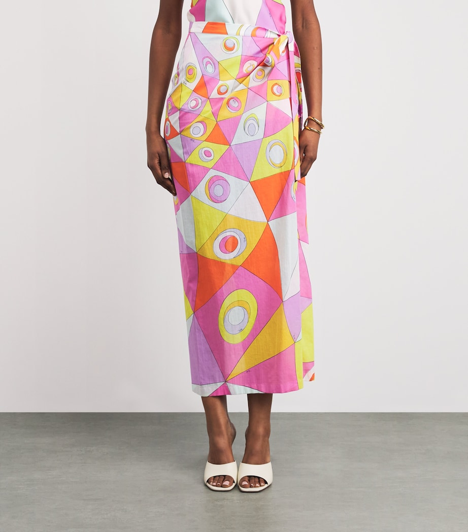 PUCCI Womens Cotton Printed Maxi Pareo Image 4