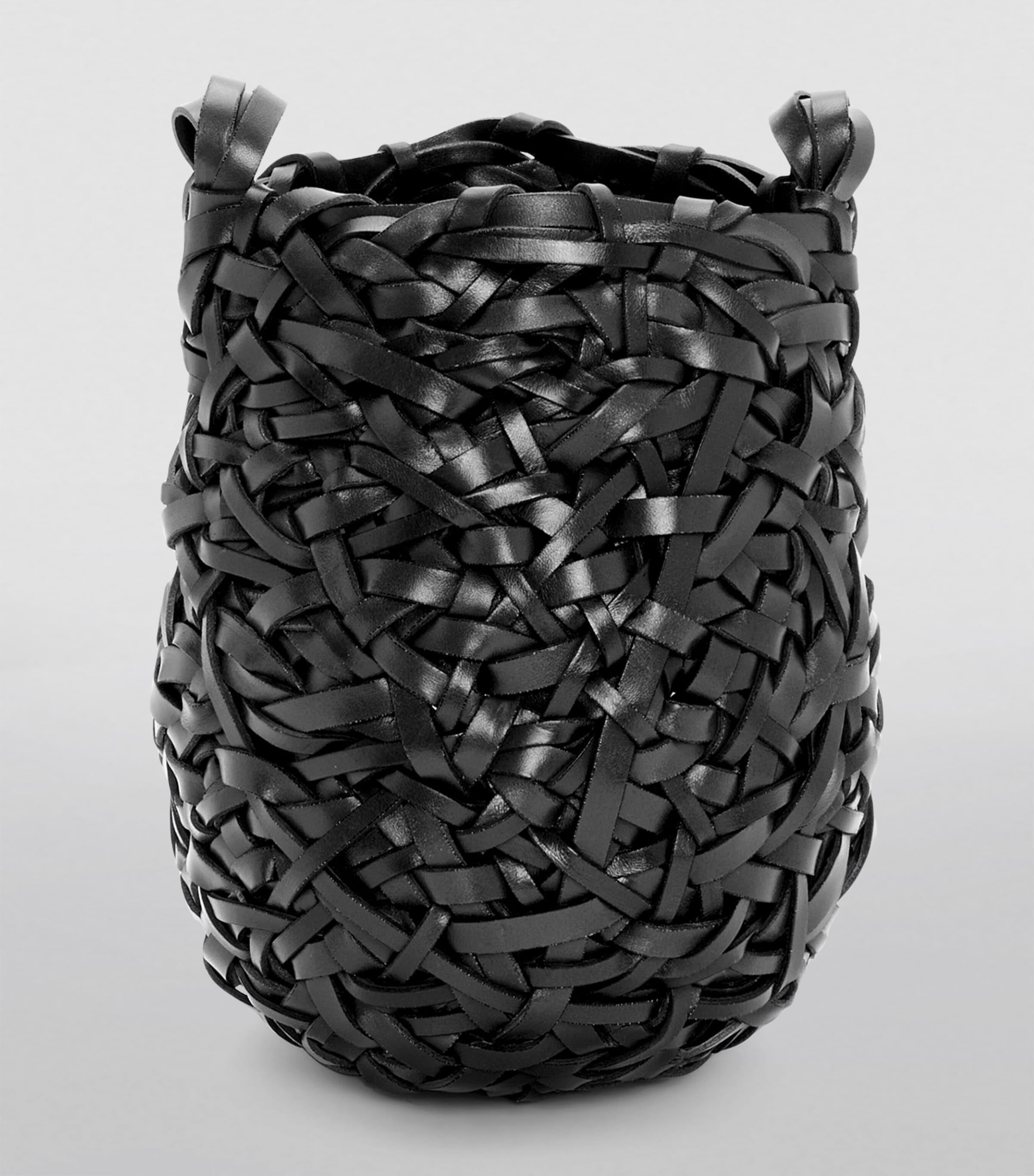 Small Leather Nest Bag BLACK Image 4