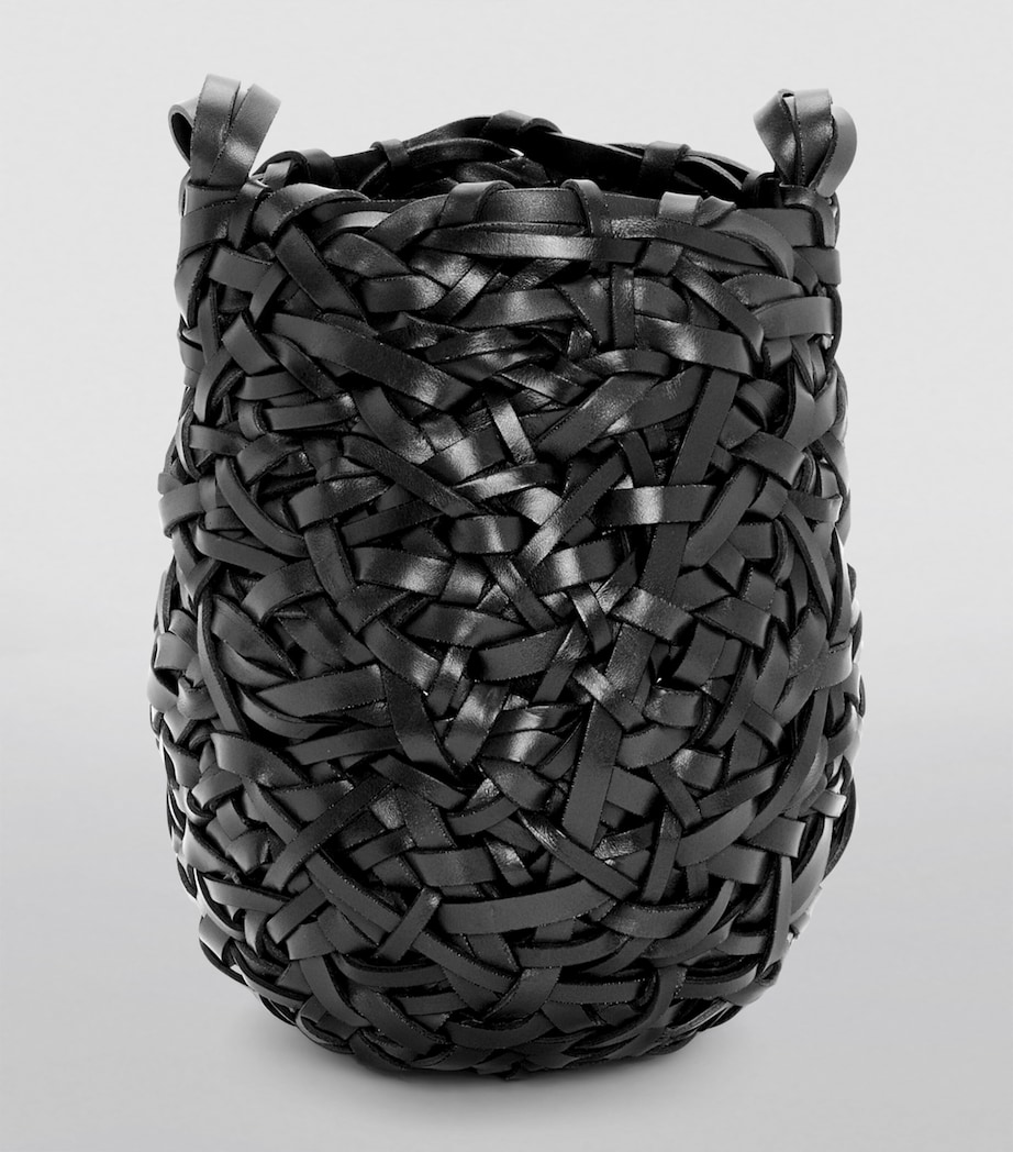 Small Leather Nest Bag BLACK Image 4