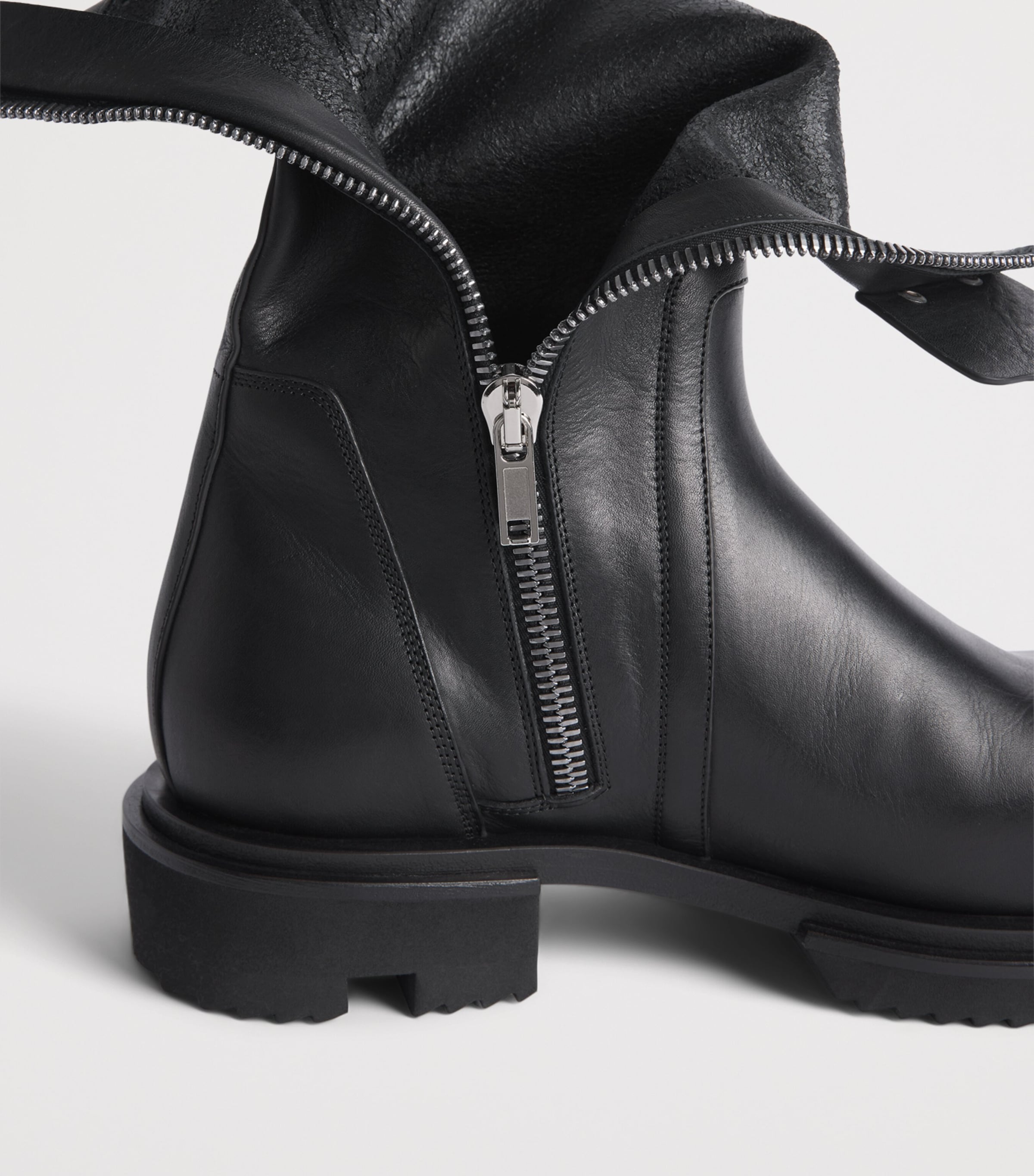 Rick Owens Leather Creeper Gabe Ankle Boots Black Image 7