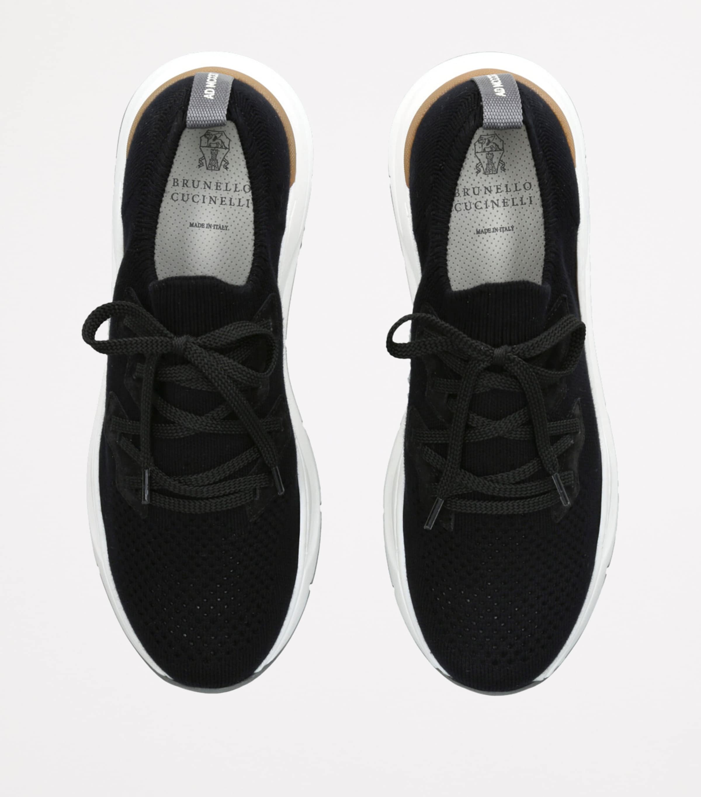Brunello Cucinelli Kids Knitted Sneakers Black Image 4