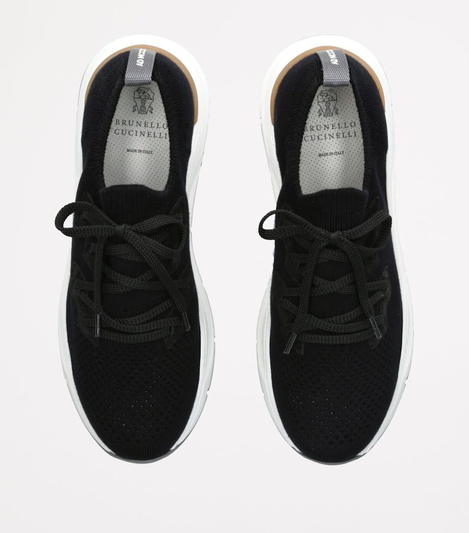 Brunello Cucinelli Kids Knitted Sneakers Black Image 4