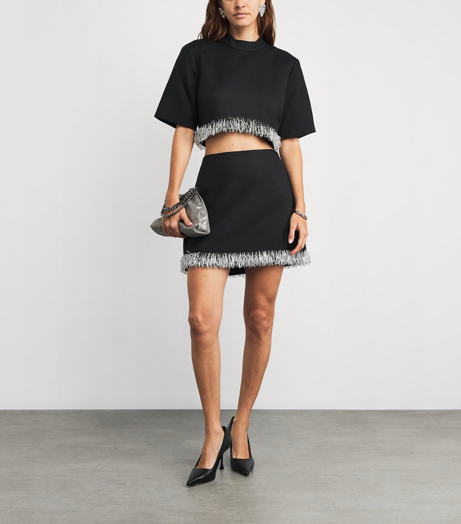 Embellished Jalen Crop Top BLACK Image 2