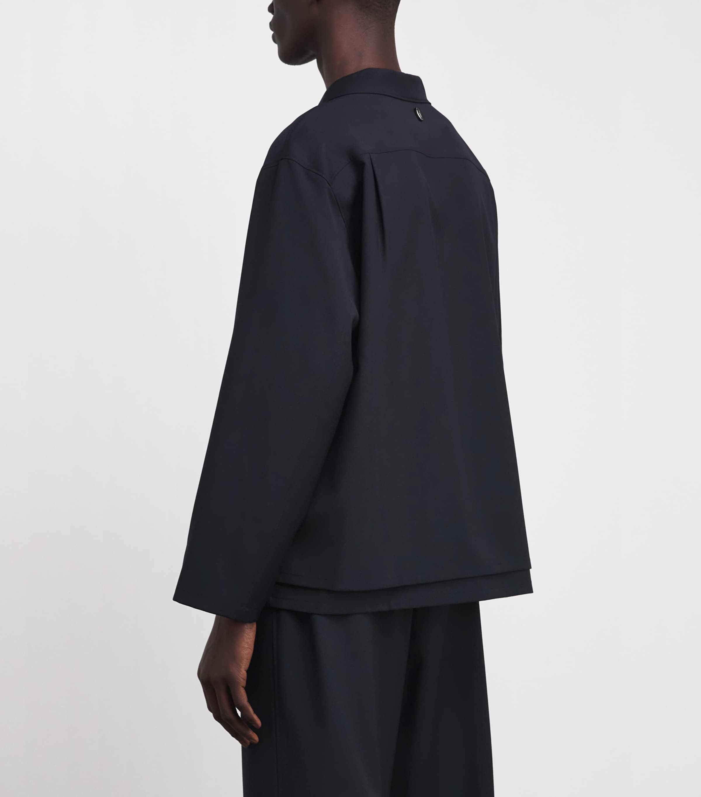 Le 17 Septembre Camp Collar Oversized Shirt Navy Image 4