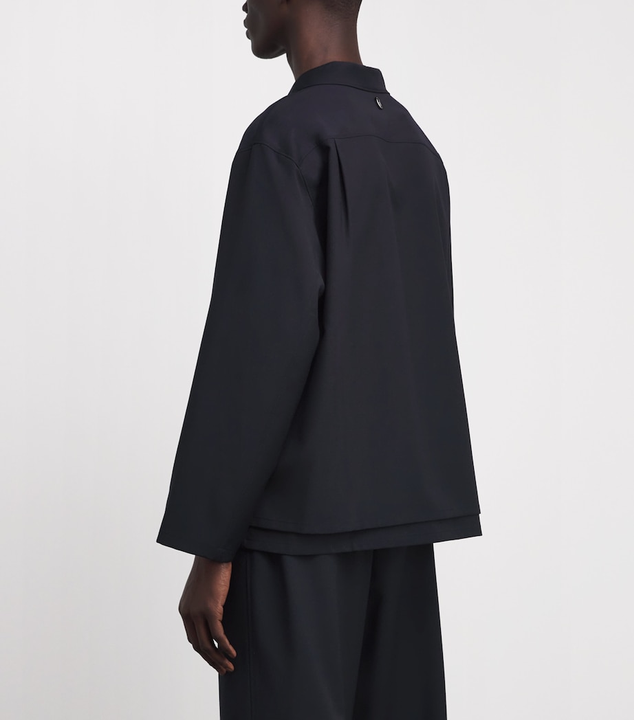 Le 17 Septembre Camp Collar Oversized Shirt Navy Image 4