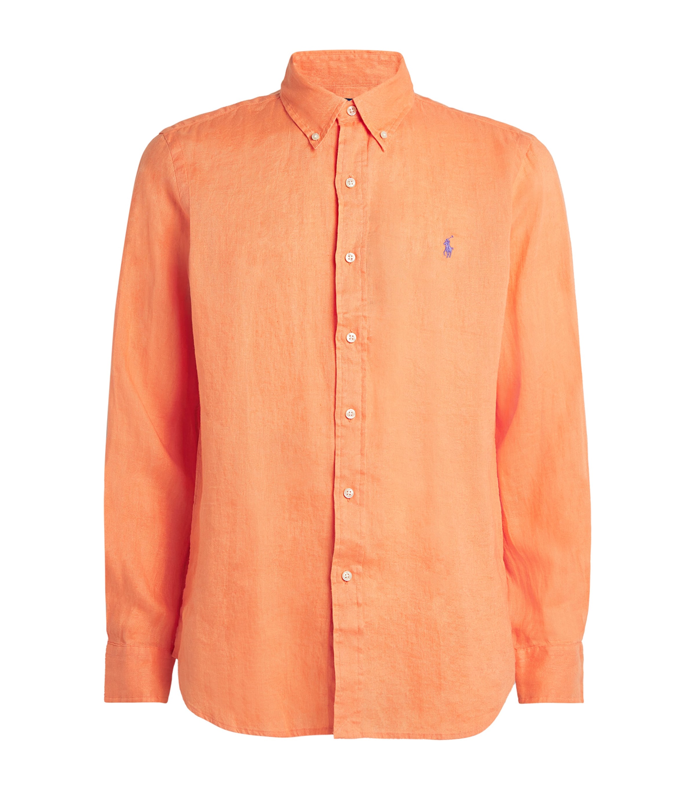Polo Ralph Lauren Mens Linen Custom Fit Shirt Red Image 1