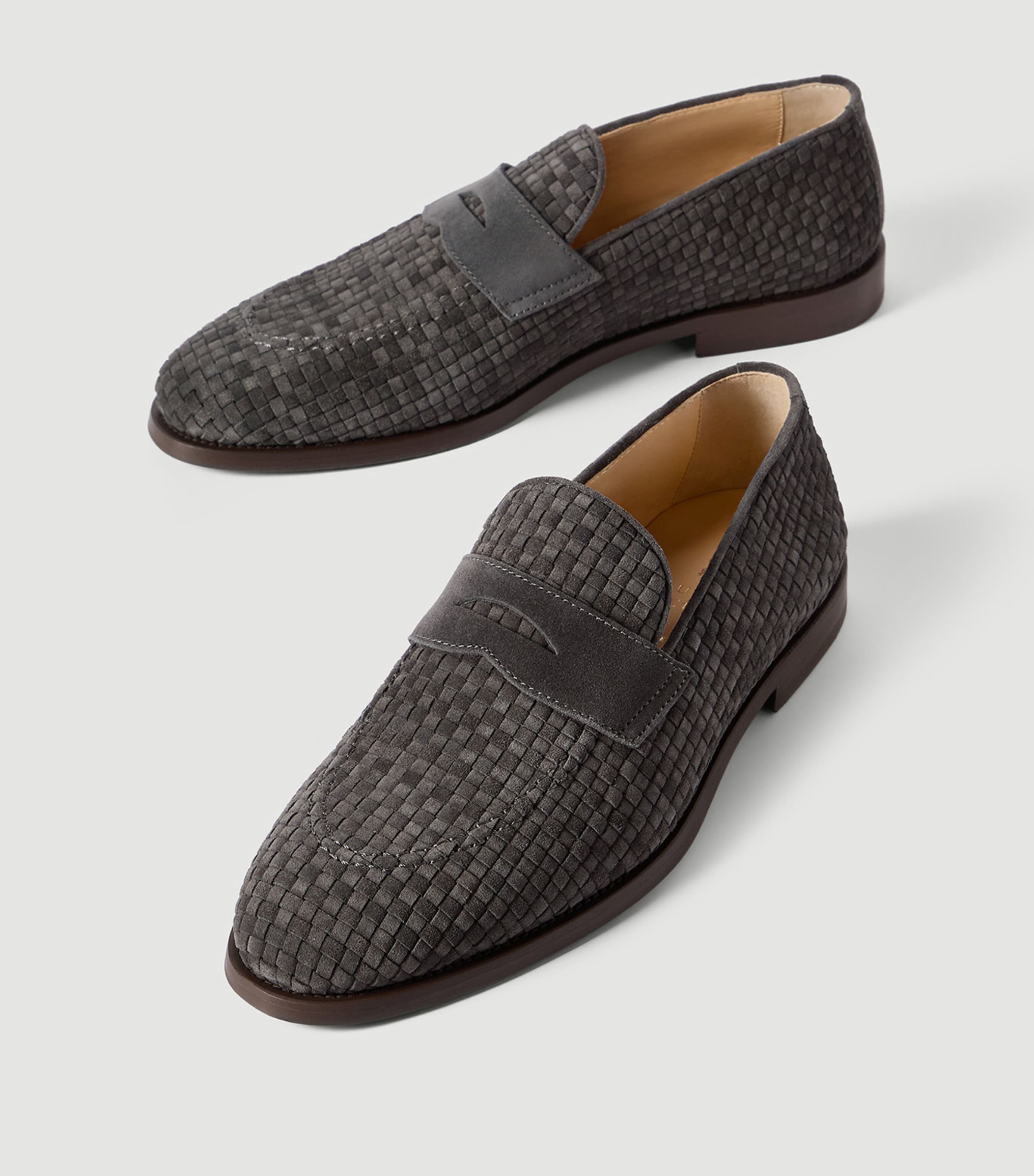 Brunello Cucinelli Suede Woven Loafers Image 3