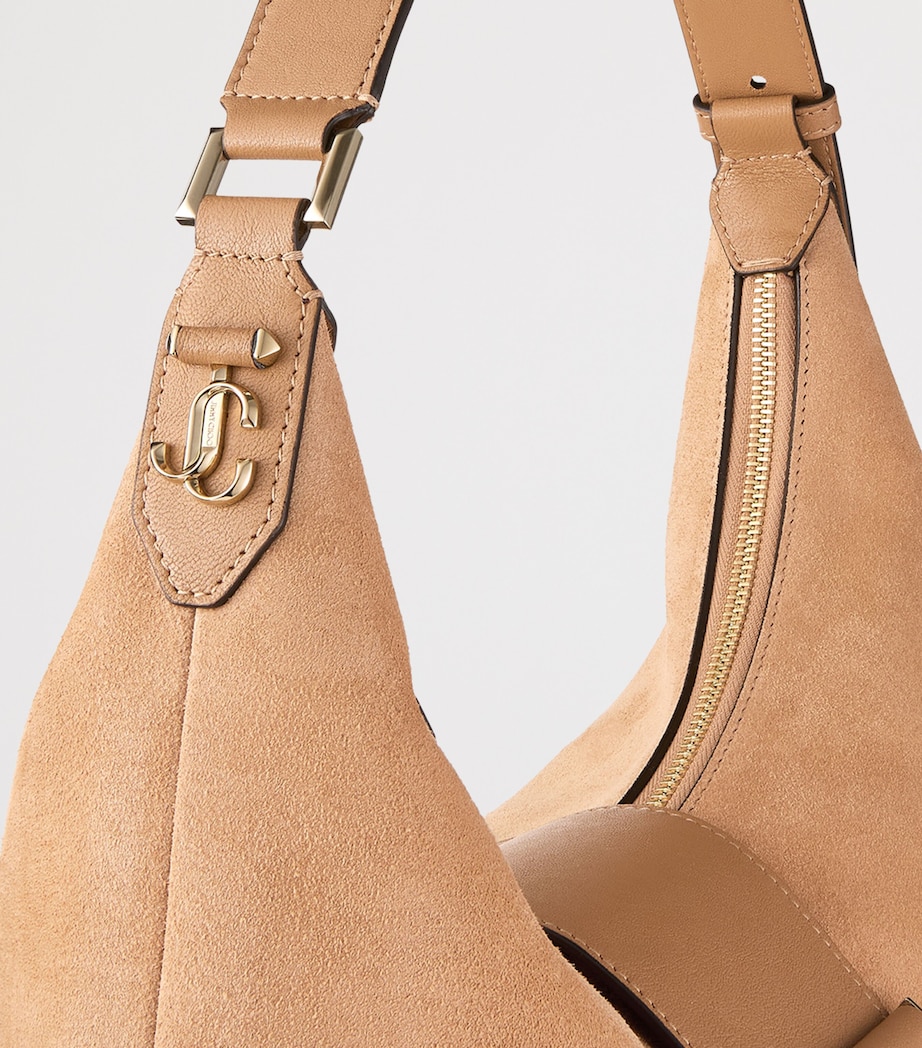 Bar Medium Suede Shoulder Bag TOFFEE/TOFFEE/SHINY Image 5