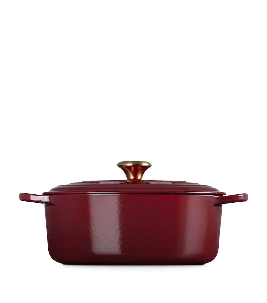 Cast Iron Oval Casserole Dish (29cm) GARNET Image 8