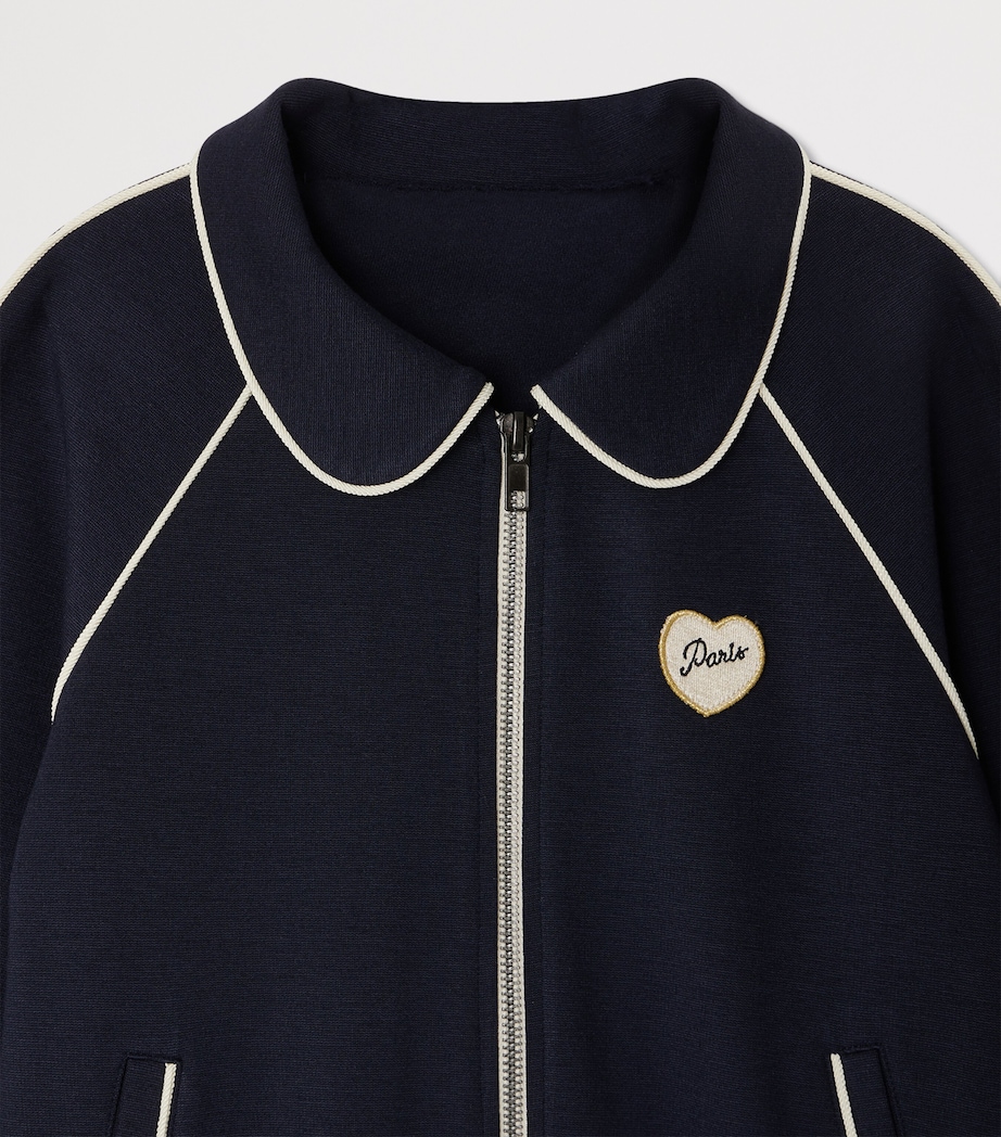 Jersey Zip-Up Sweatshirt (10-14 Years) MARINE Image 3