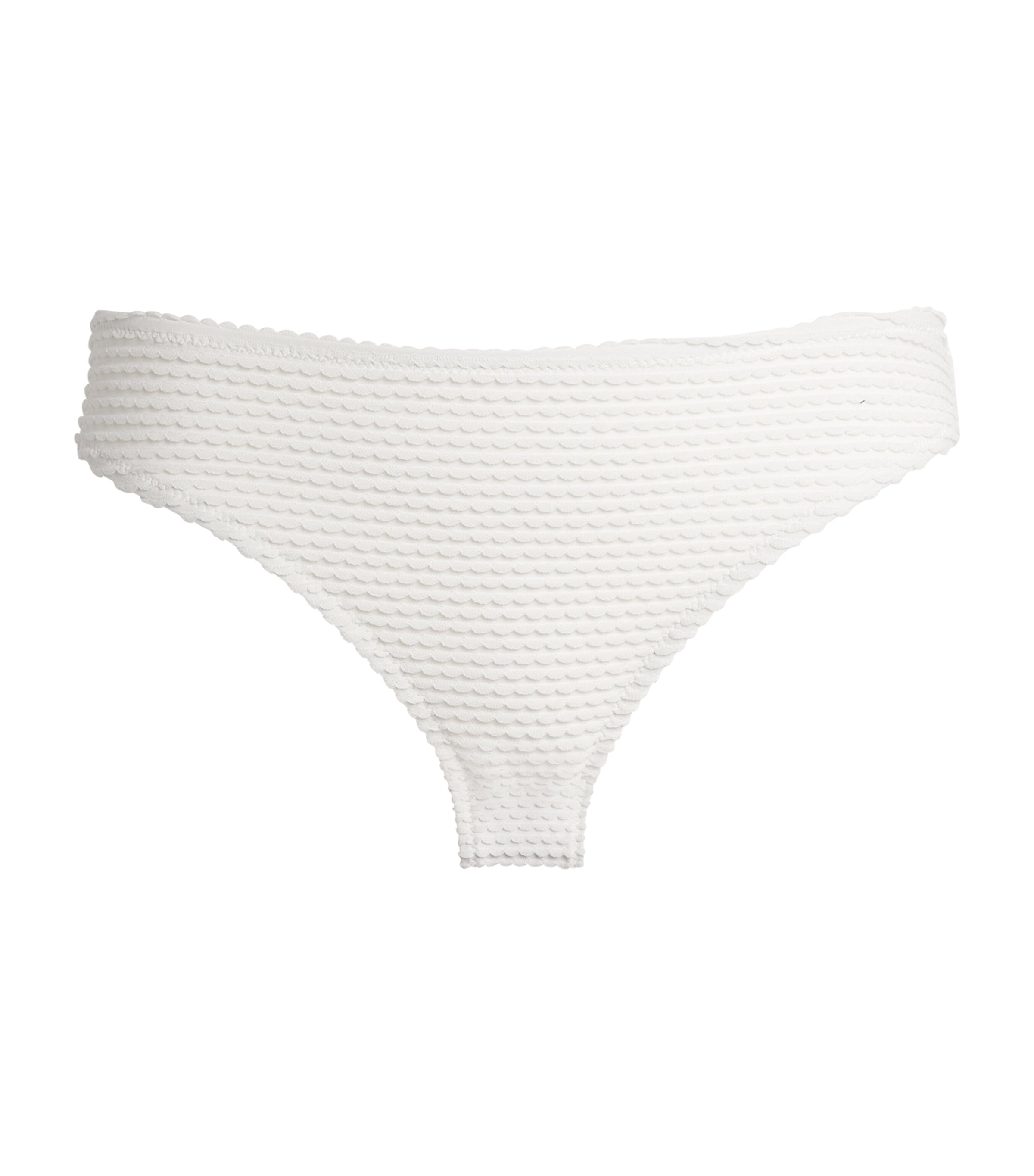 Ulla Johnson Dani Mid-rise Bikini Bottoms In White