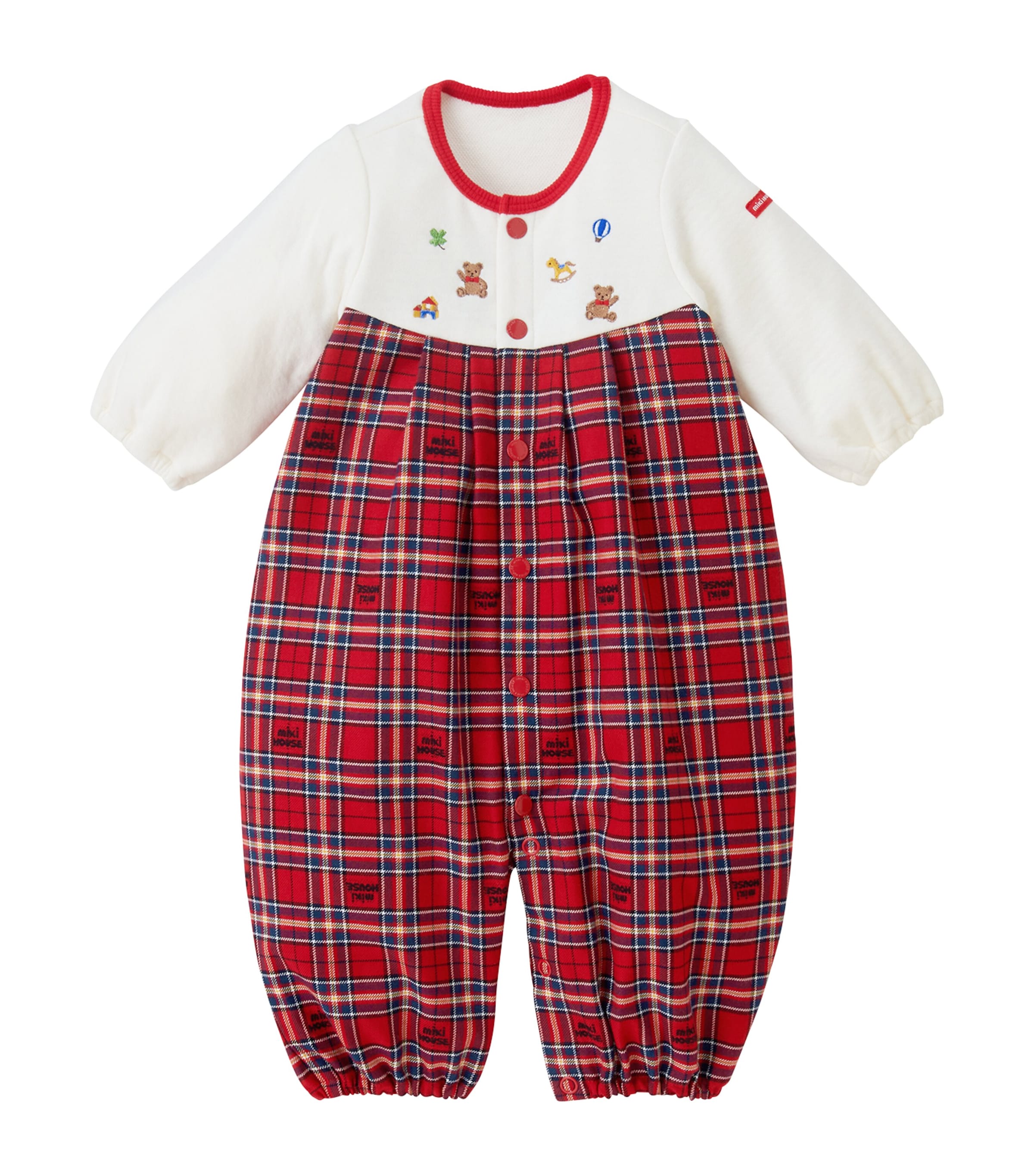 Cotton Tartan Playsuit (One Size) 2 Image 3