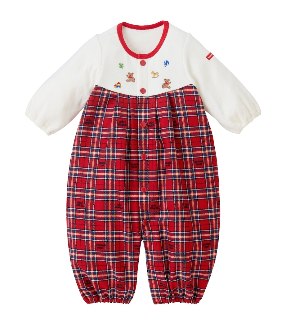 Cotton Tartan Playsuit (One Size) 2 Image 3