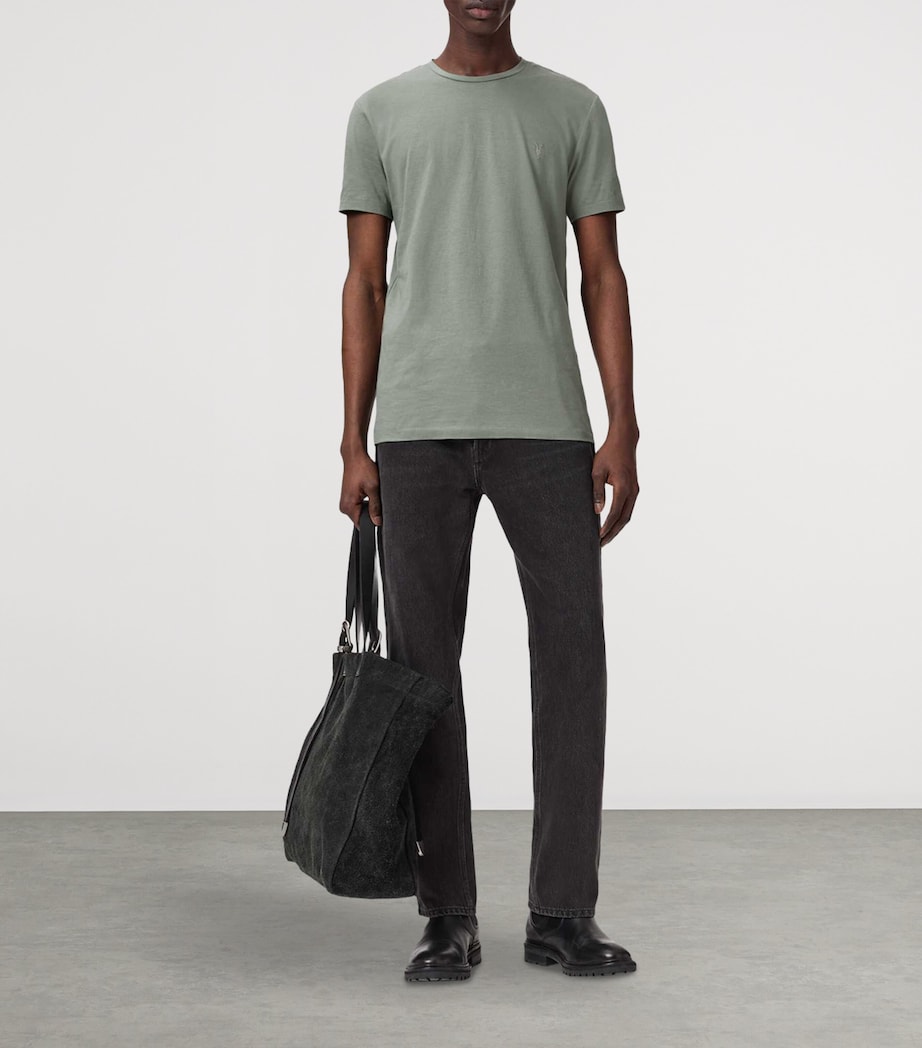 AllSaints Mens Organic Cotton Tonic T-Shirt Spring Green Image 6