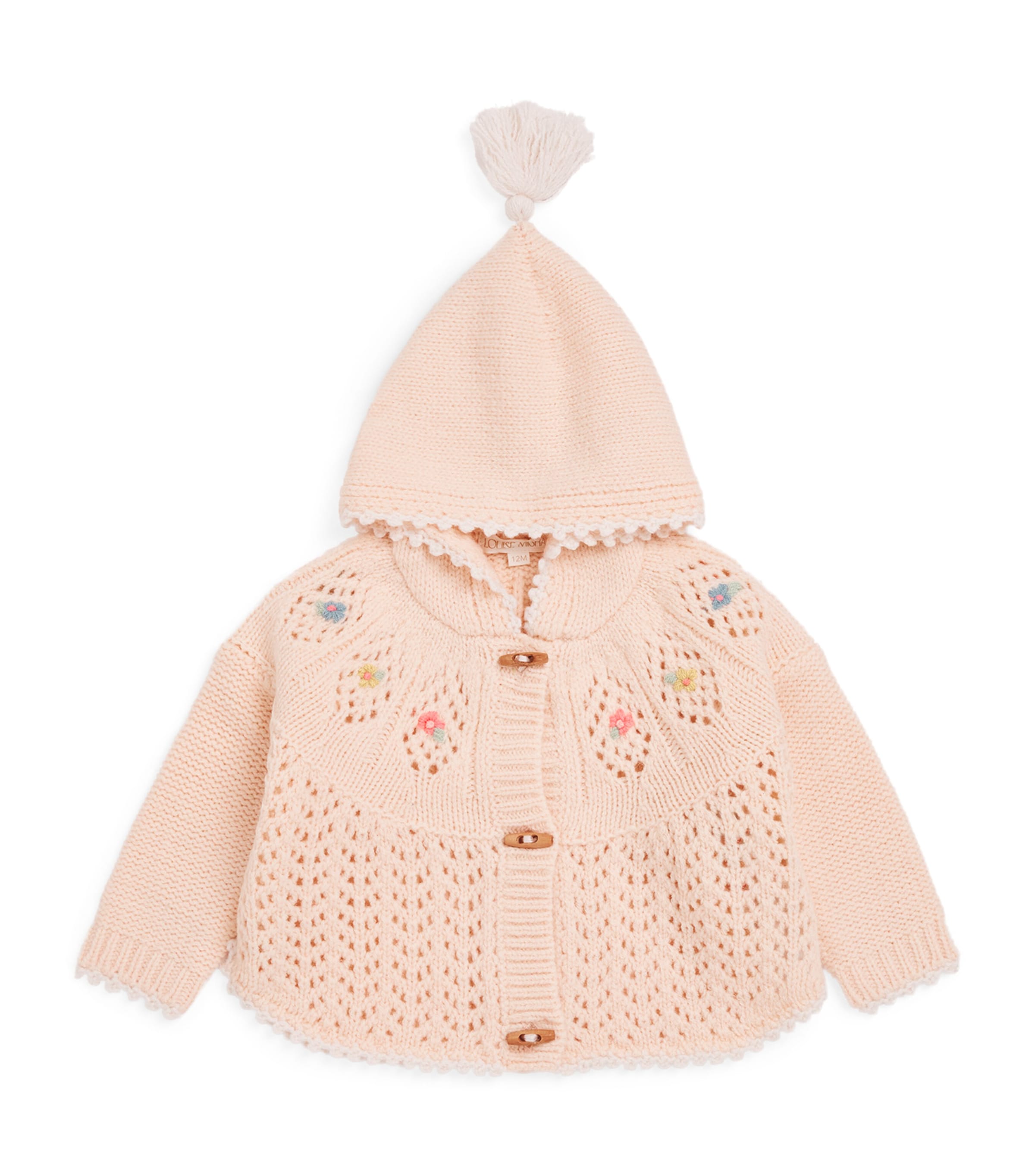 Louise Misha Crochet Hooded Iona Cardigan (6-24 Months) | Kids New In | Baby Clothing | Knitwear