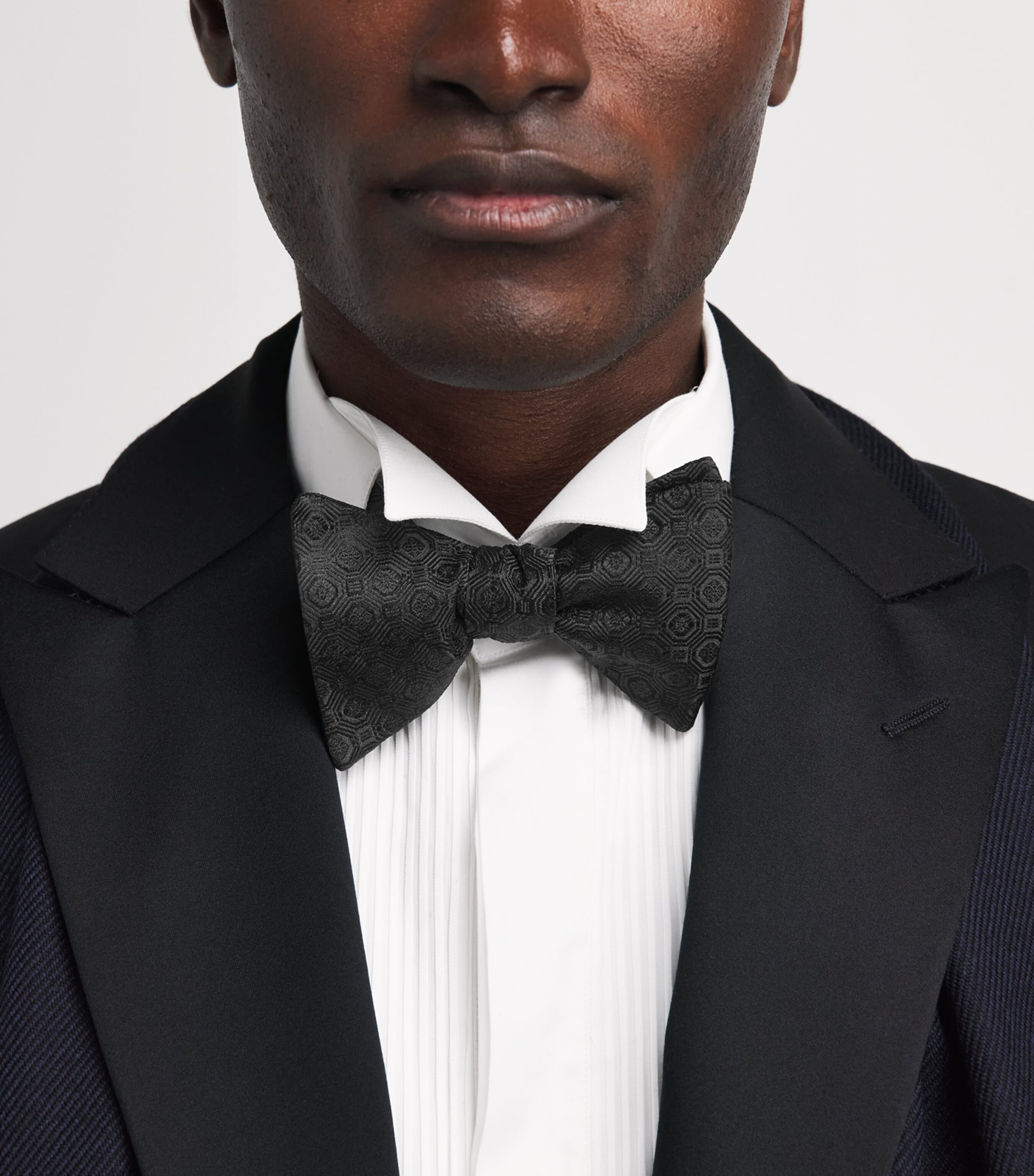 Eton Silk Medallion Bow Tie Black Image 2