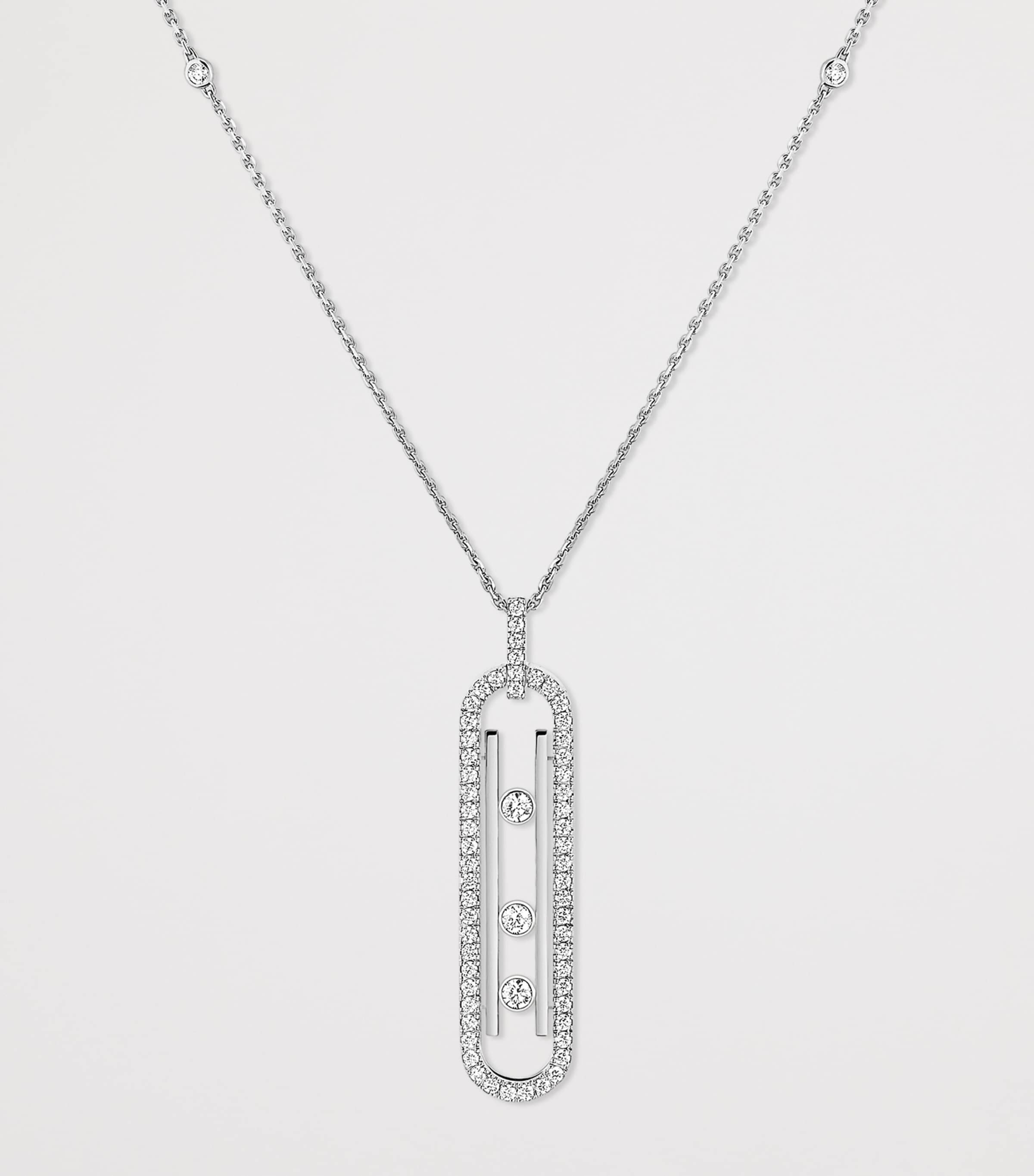 Messika Move 10th Birthday White Gold and Diamond Necklace (0.70ct) White Gold Image 3