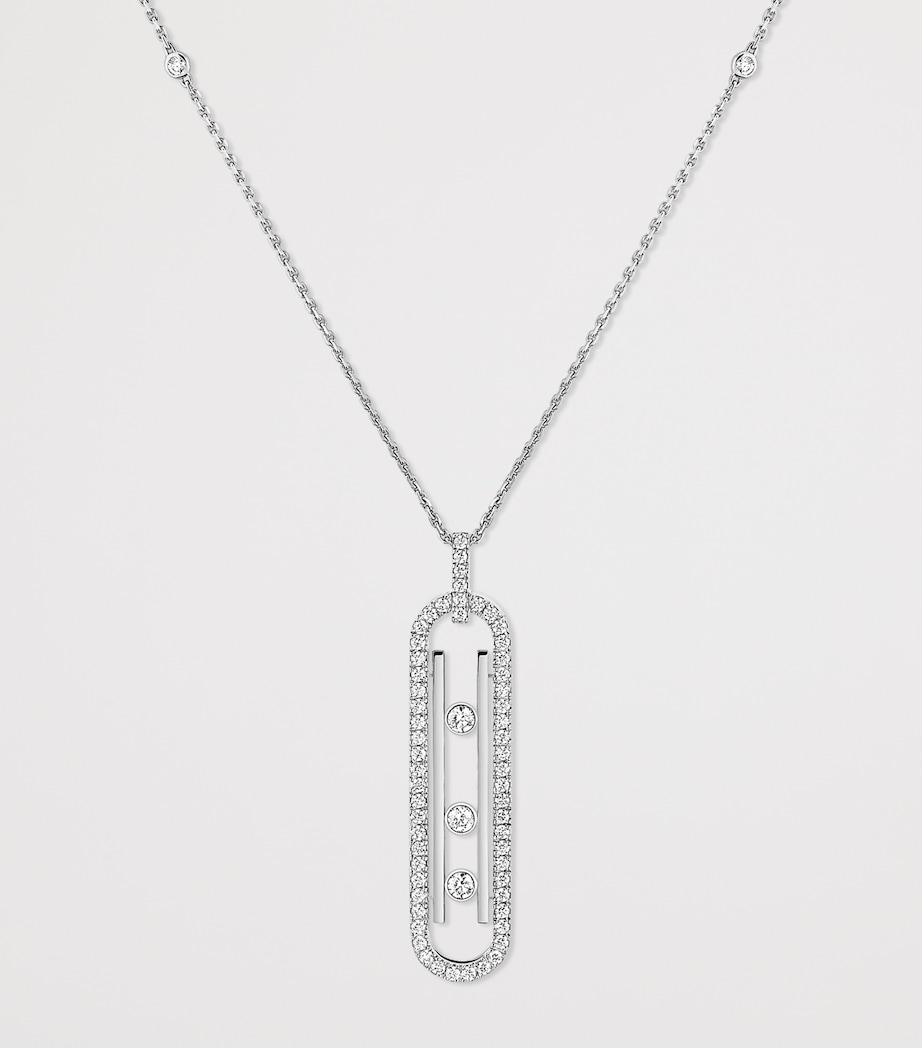 Messika Move 10th Birthday White Gold and Diamond Necklace (0.70ct) White Gold Image 3
