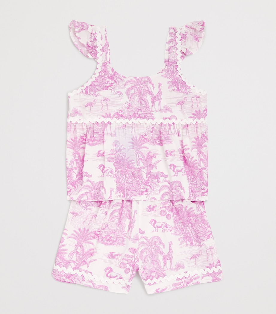 Jungle Print Top and Shorts Set (2-12 Years) JUNGLE LILLAC Image 3