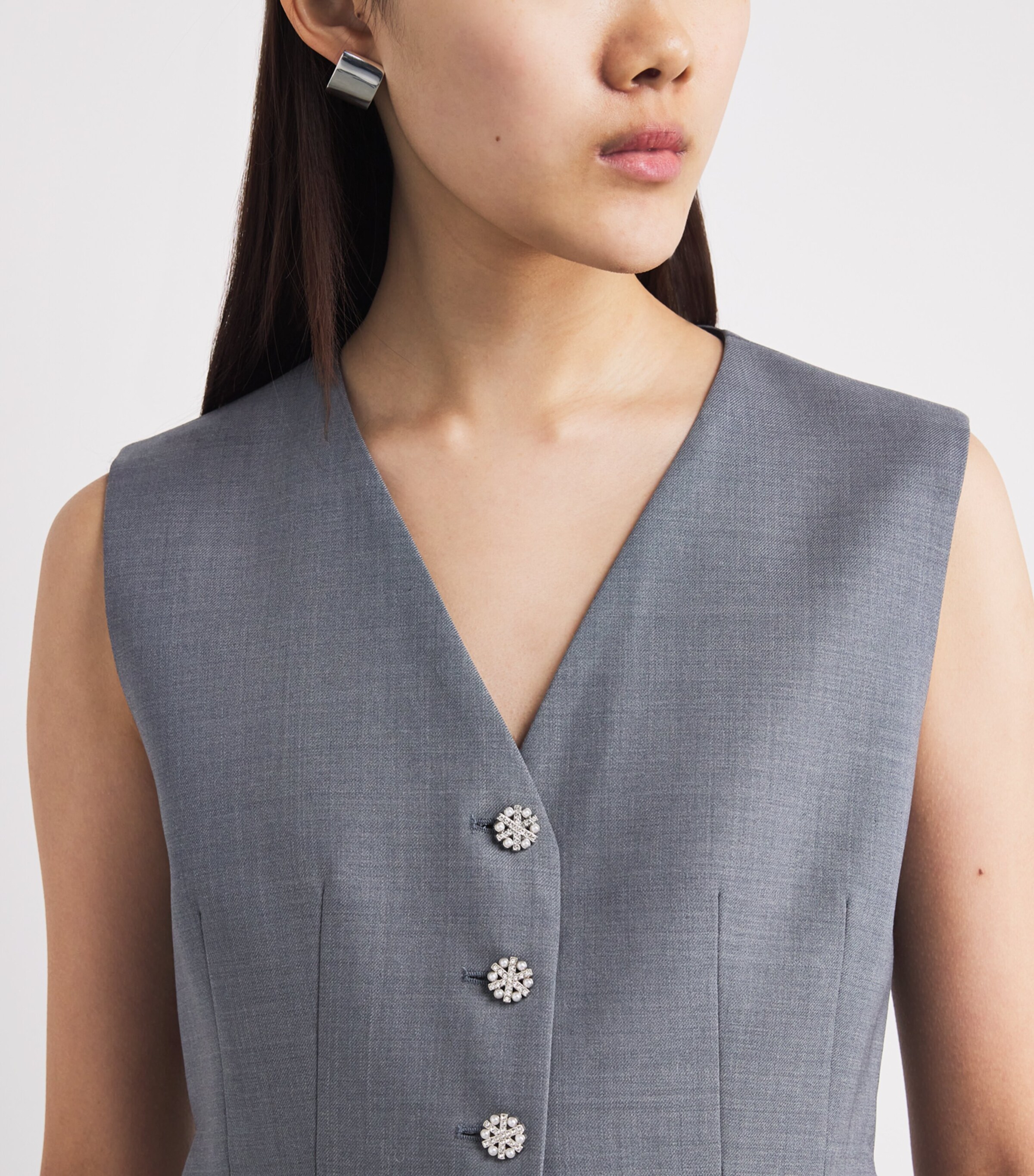 Wool-Blend Waistcoat GREY Image 6