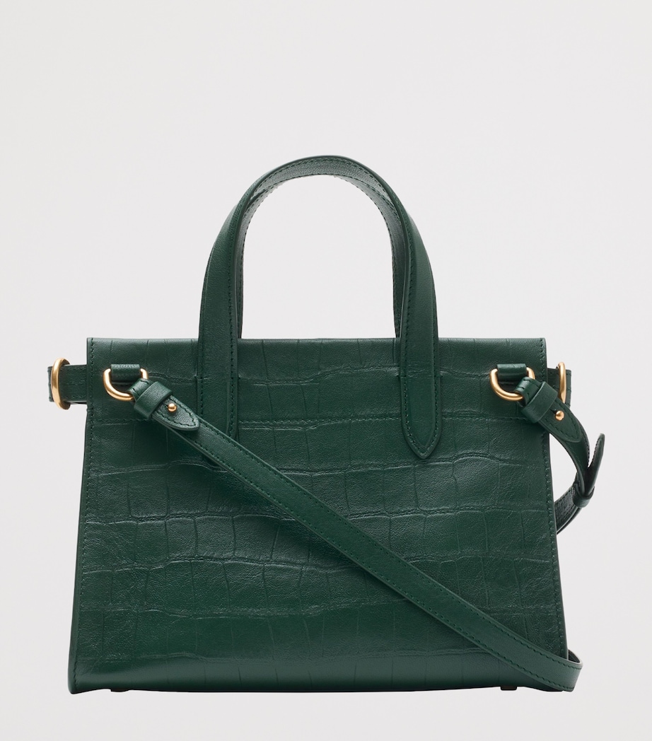 Mini Croc-Embossed Lambskin Cotswolds Tote Bag IVY Image 3