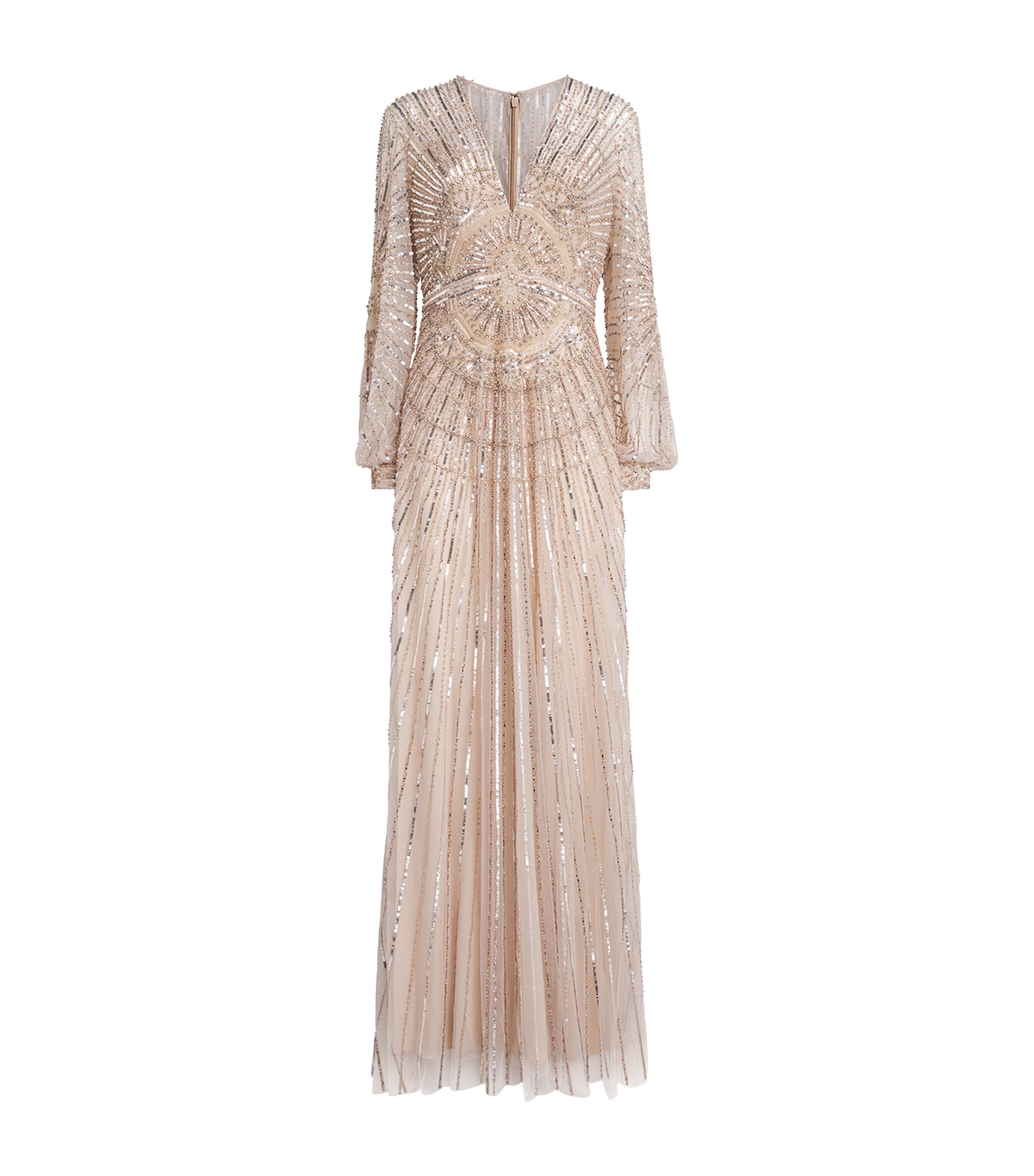Zuhair Murad Womens Embellished Winter Garden Gown Whisper Pink Image 1