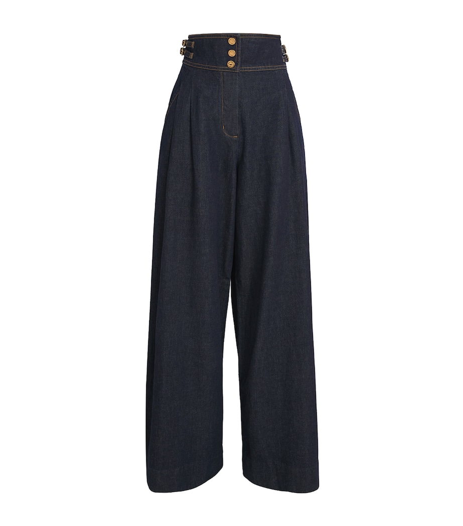 Denim Rebellion Wide-Leg Trousers NHTSKY NIGHT SKY Image 1