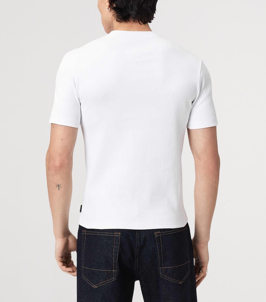 AllSaints Mens Organic Cotton-Blend Theo T-Shirt Optic White Image 4