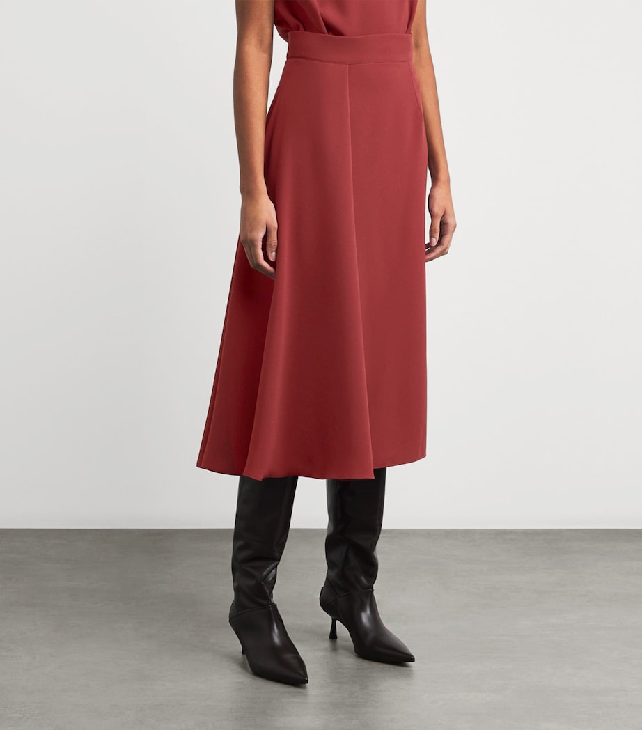 Georgette Dawn Midi Skirt CARMINE Image 3