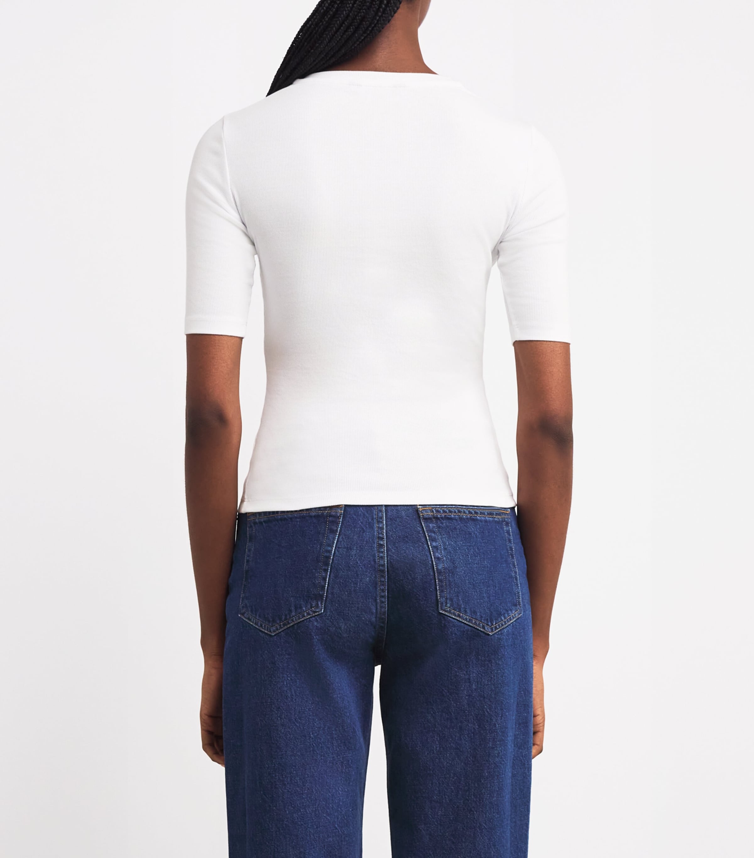 Cotton Buttoned Top BRIGHT WHITE Image 4