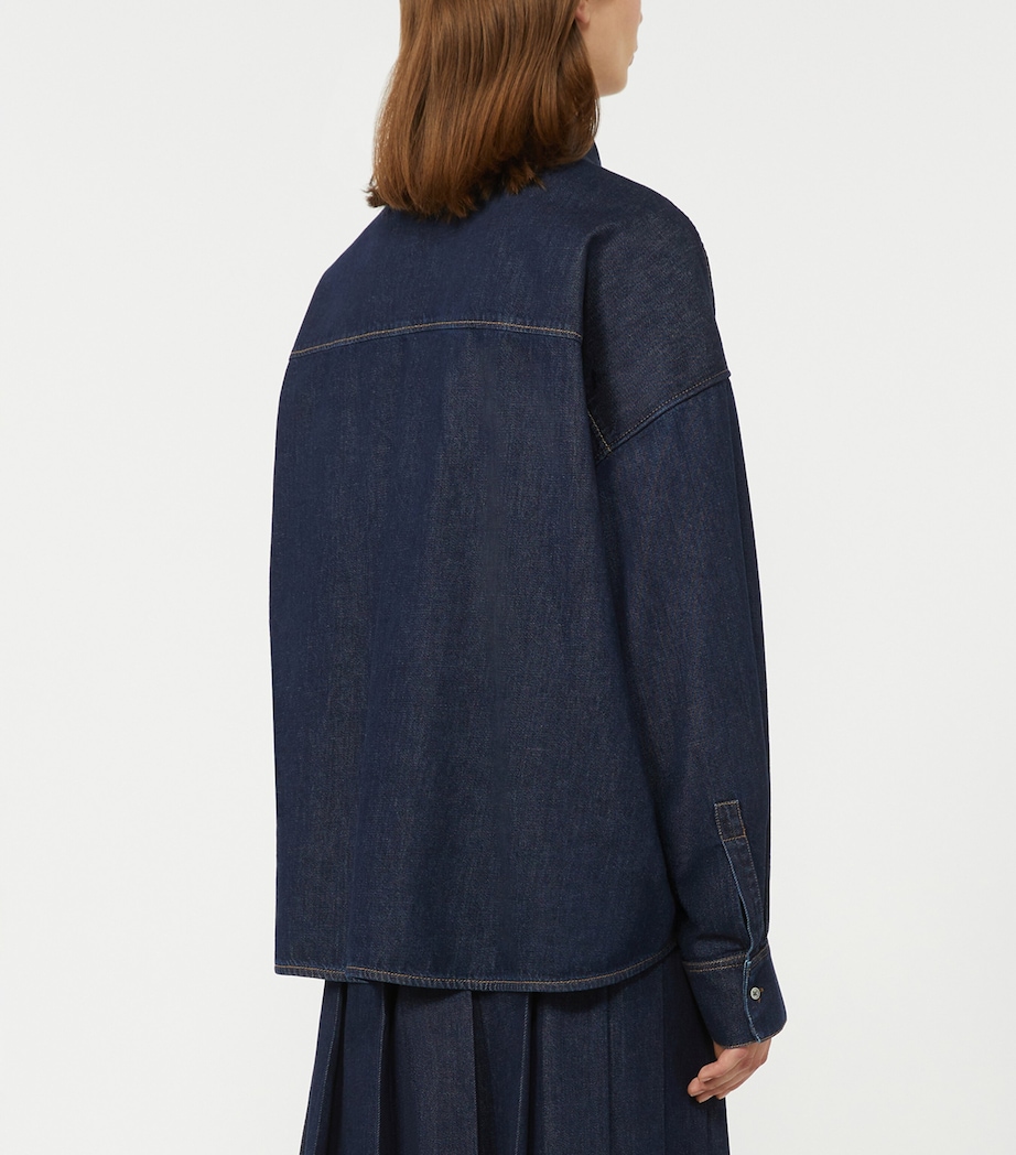 Weekend Max Mara Womens Relaxed Denim Shirt Navy Image 3