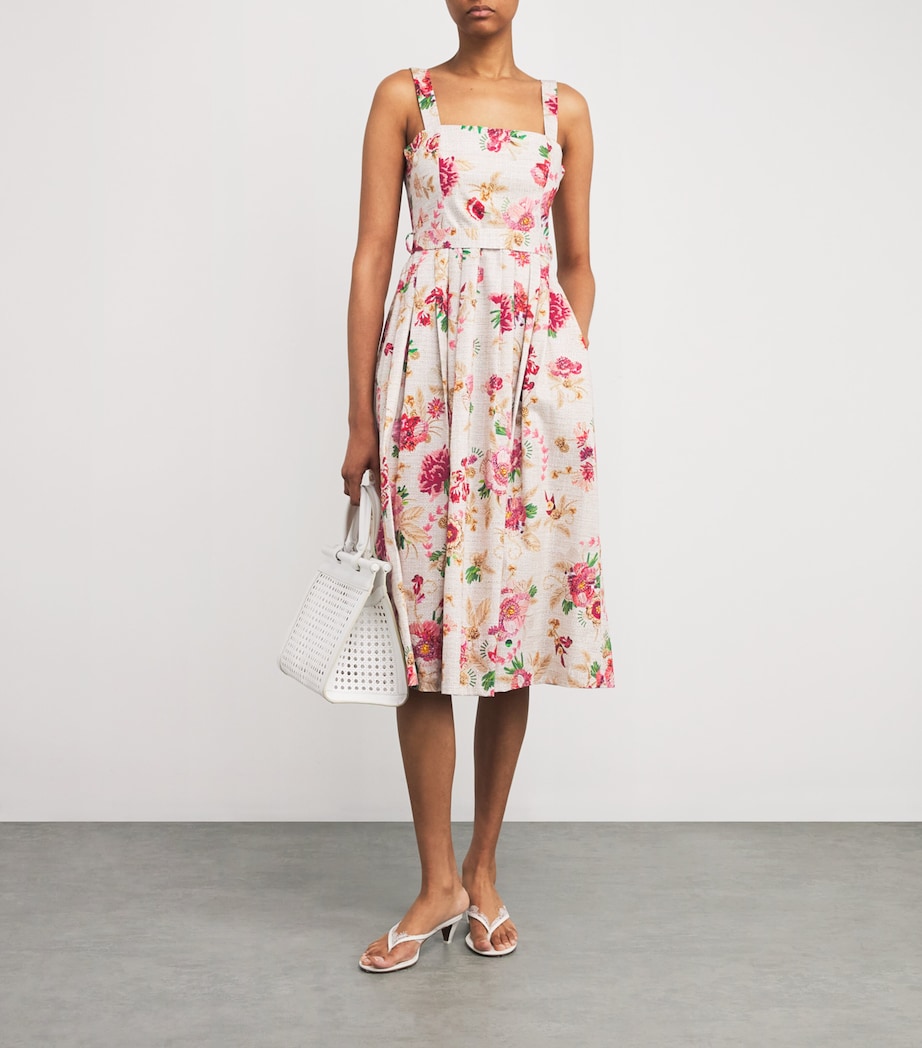 Belted Iris Midi Dress FARINIFERA AOP PINK Image 2