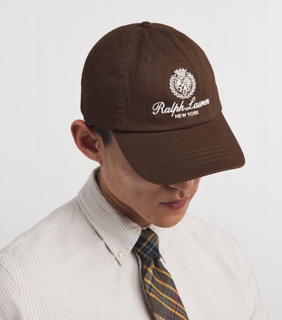 Polo Ralph Lauren Embroidered Crest Cap Branch Brown Image 2