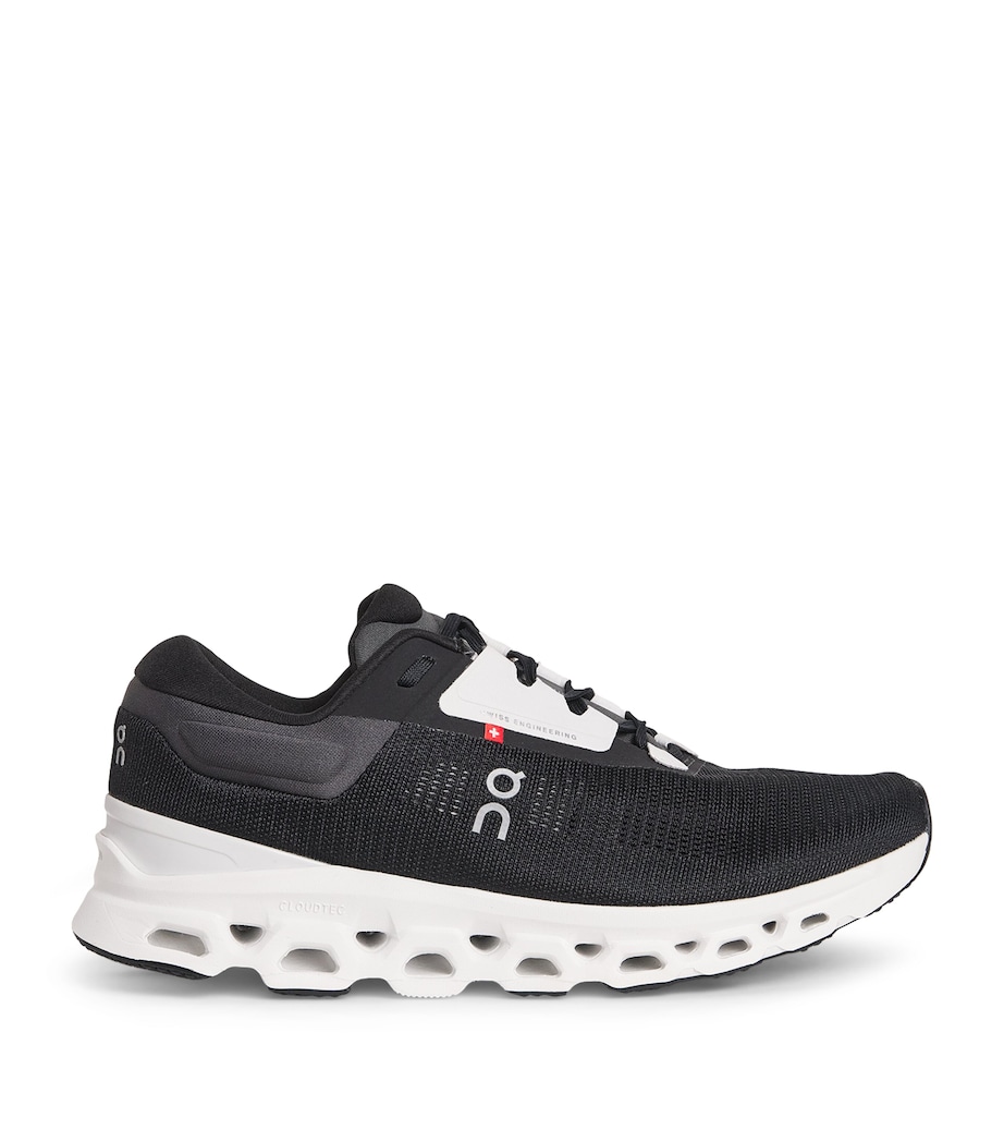 On Womens Cloudstratus 3 Trainers Black Frost Image 1