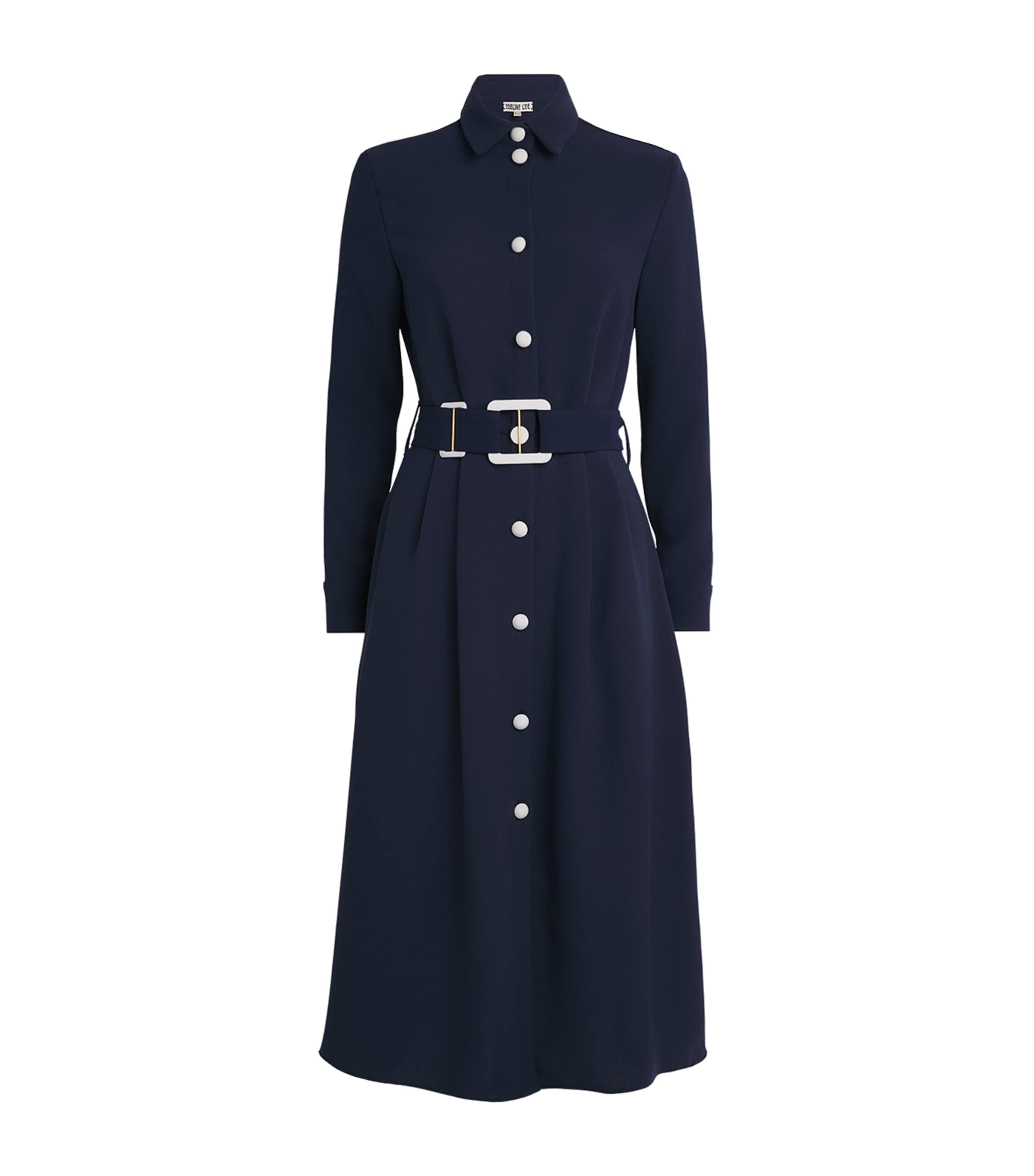Edeline Lee Echo Midi Shirt Dress In Navy