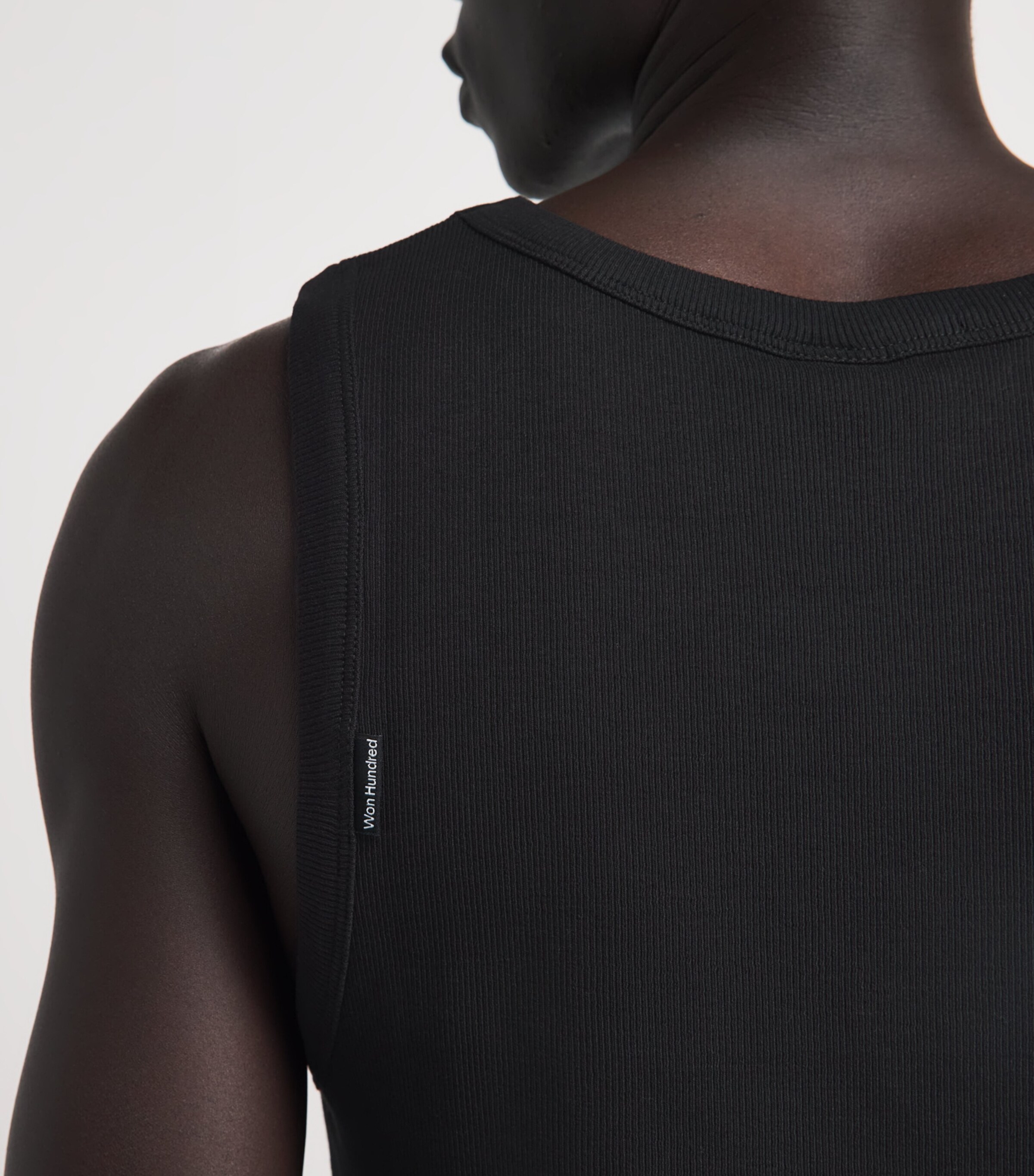 Won Hundred Mens Stretch-Cotton Simo Tank Top Black Image 3