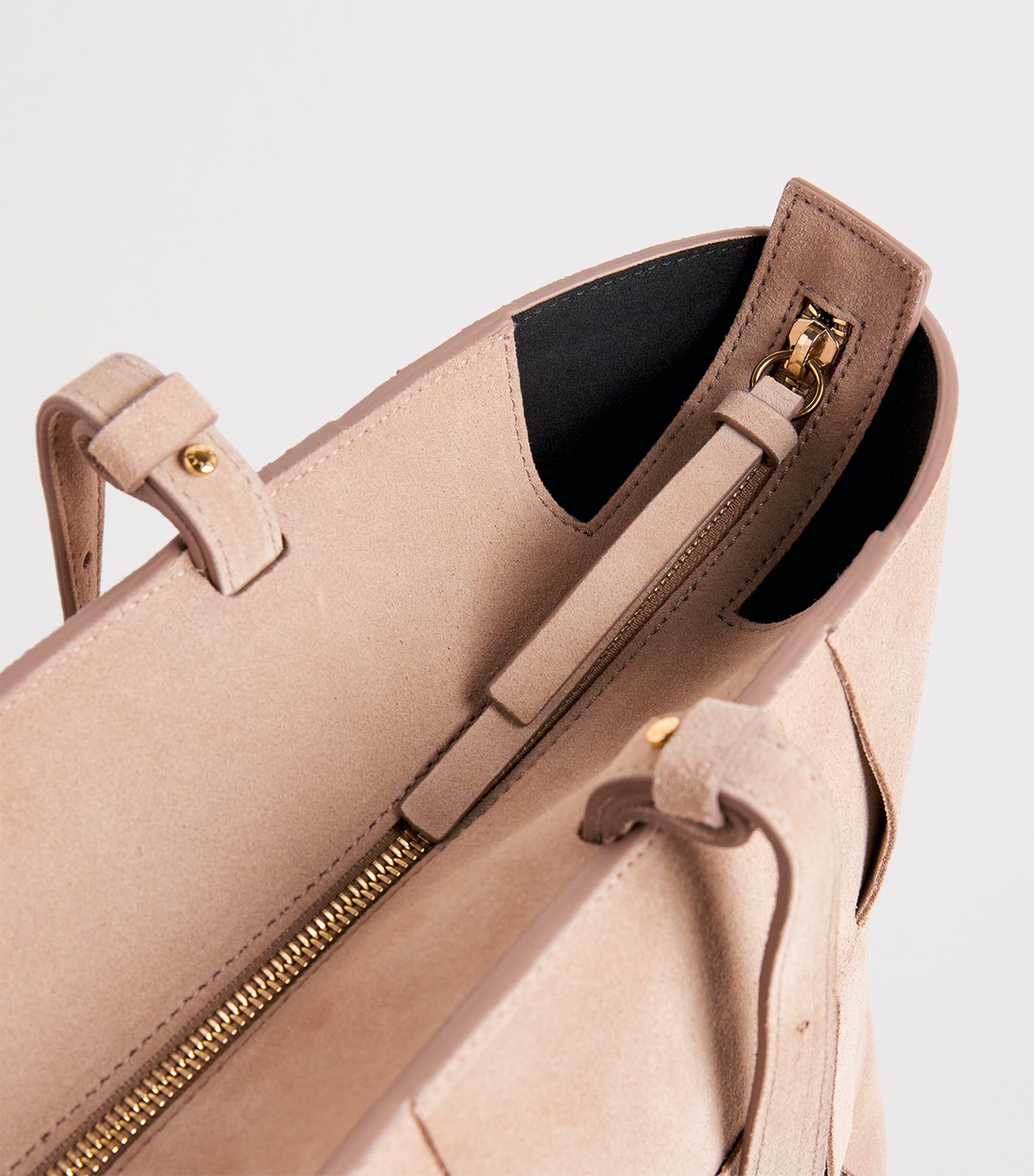 Demellier Suede The Florence Tote Bag Light Taupe Image 6
