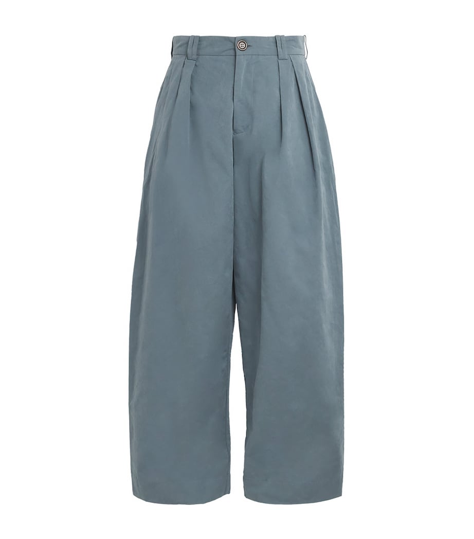 S.S.DALEY Mens Morris Chore Wide-Leg Trousers Dusty Blue Image 1
