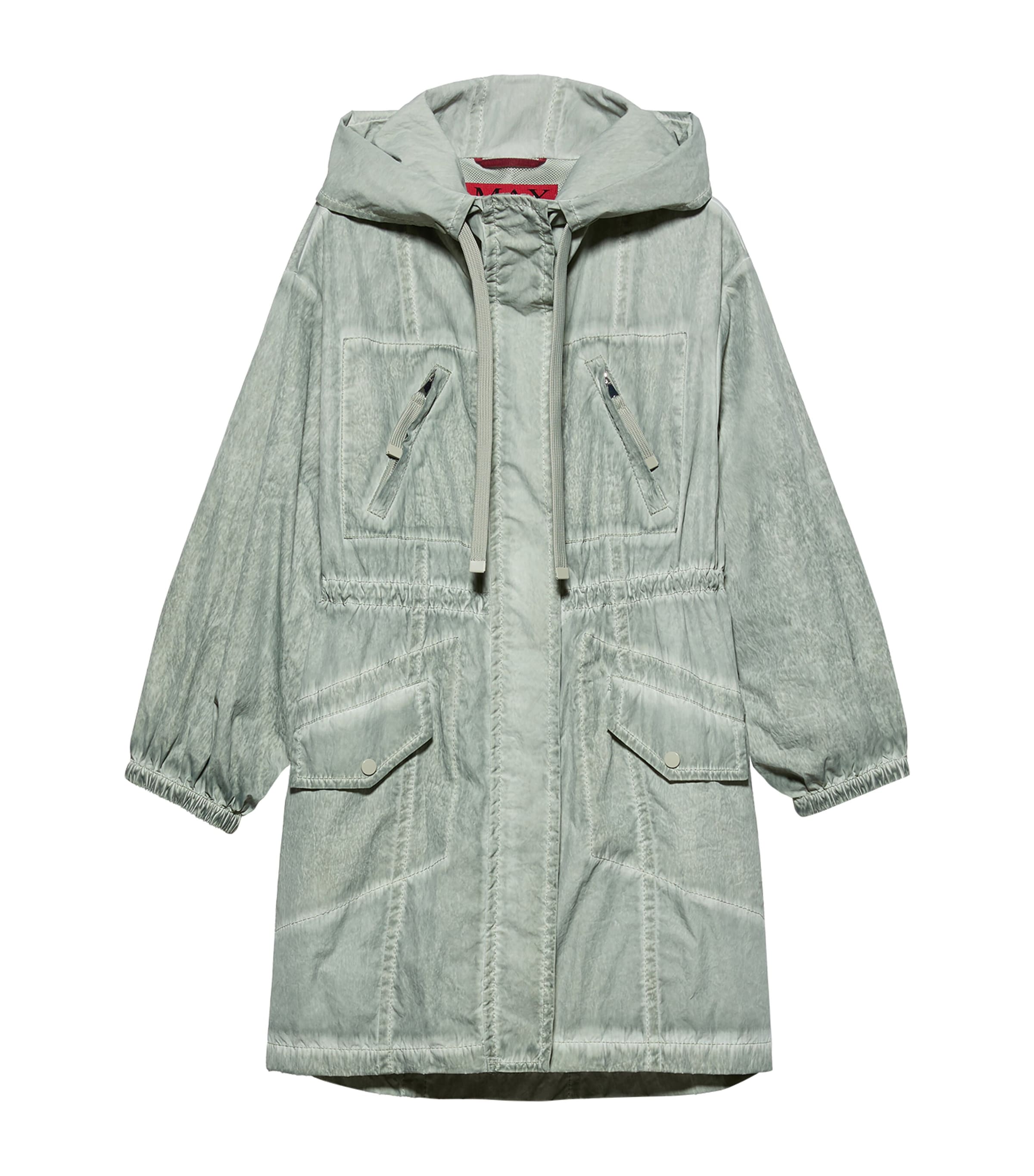 Max & Co . Hooded Padded Coat In Green