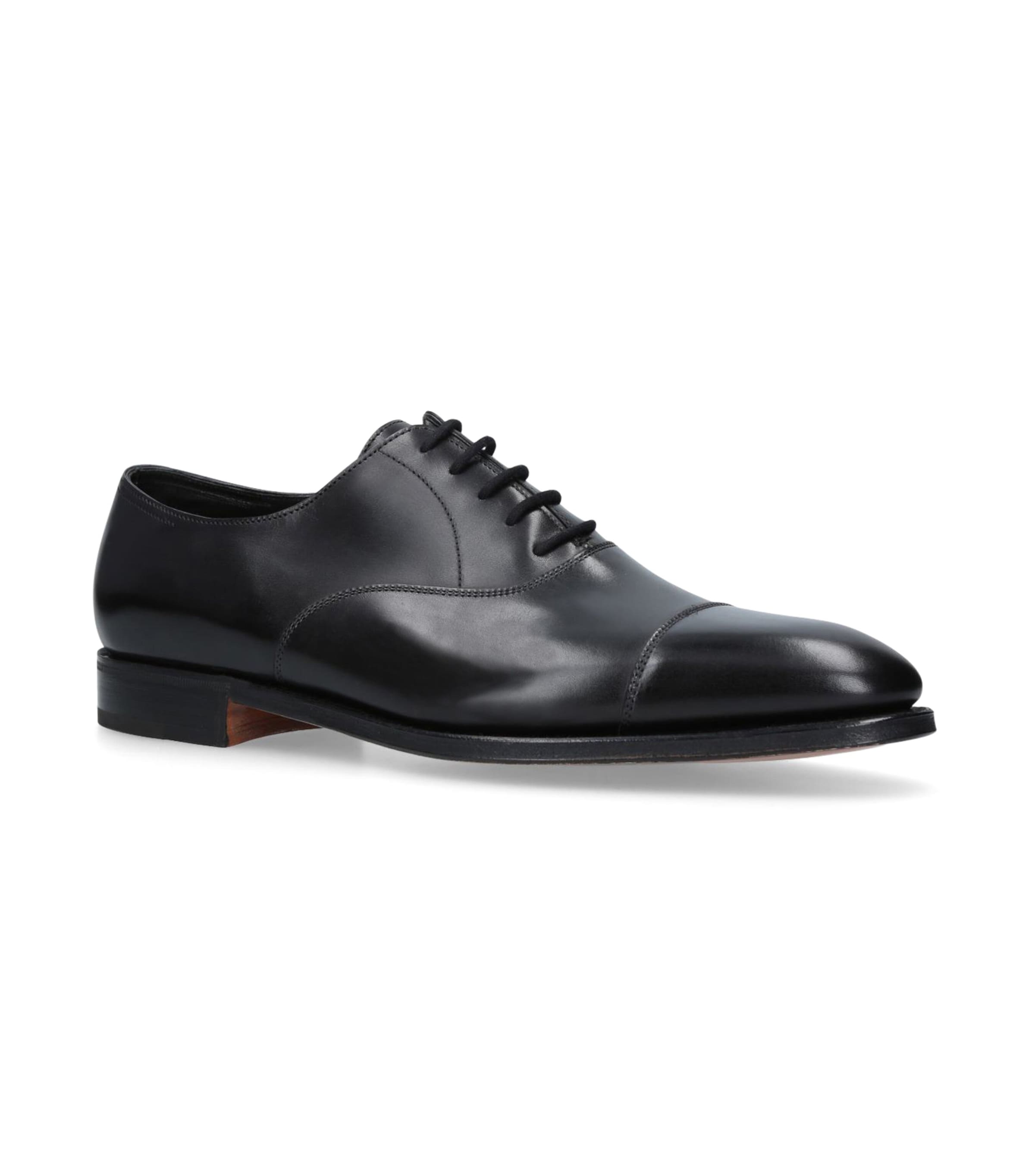 John Lobb Leather City Ii Oxford Shoes In Black